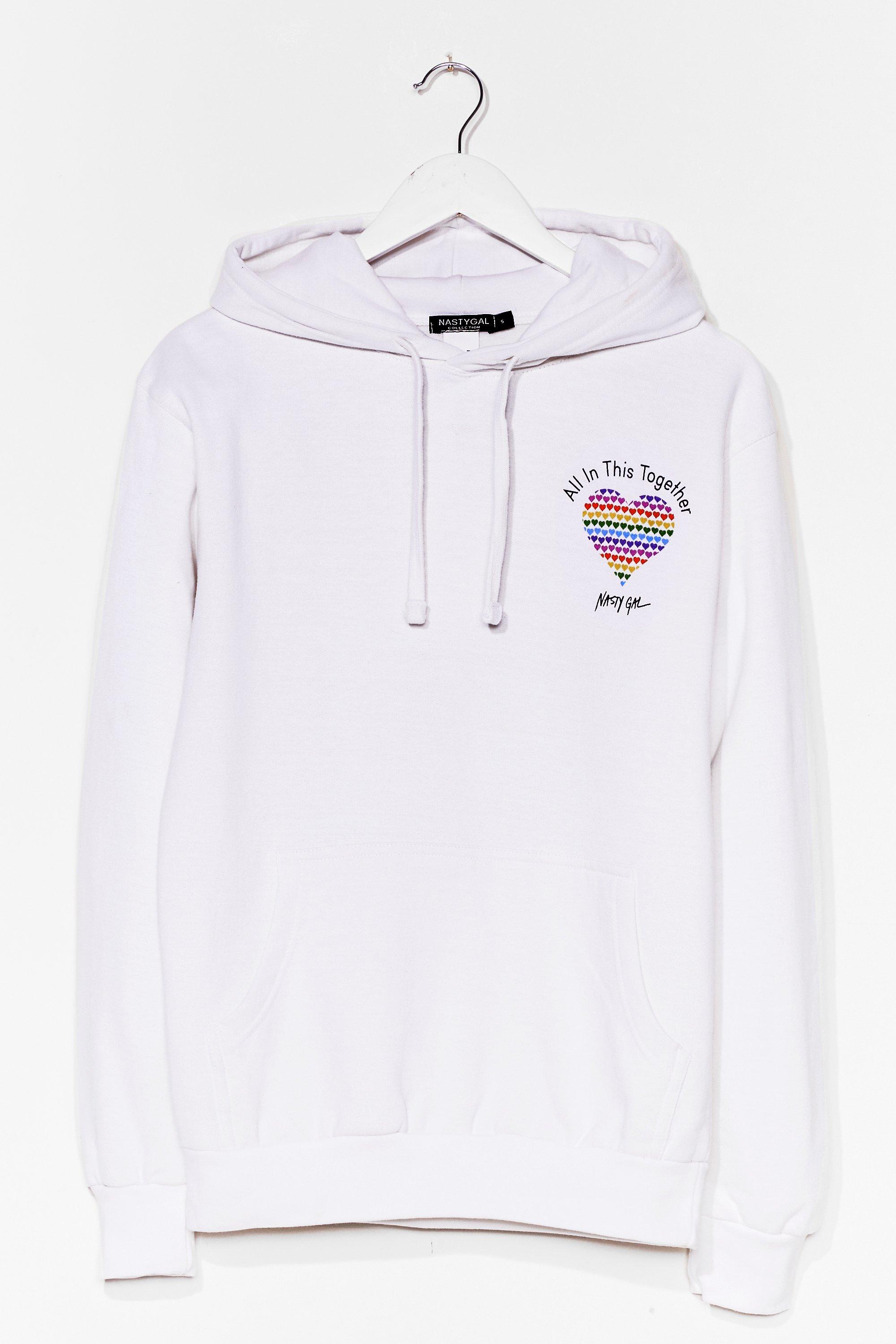 white hoodie graphic