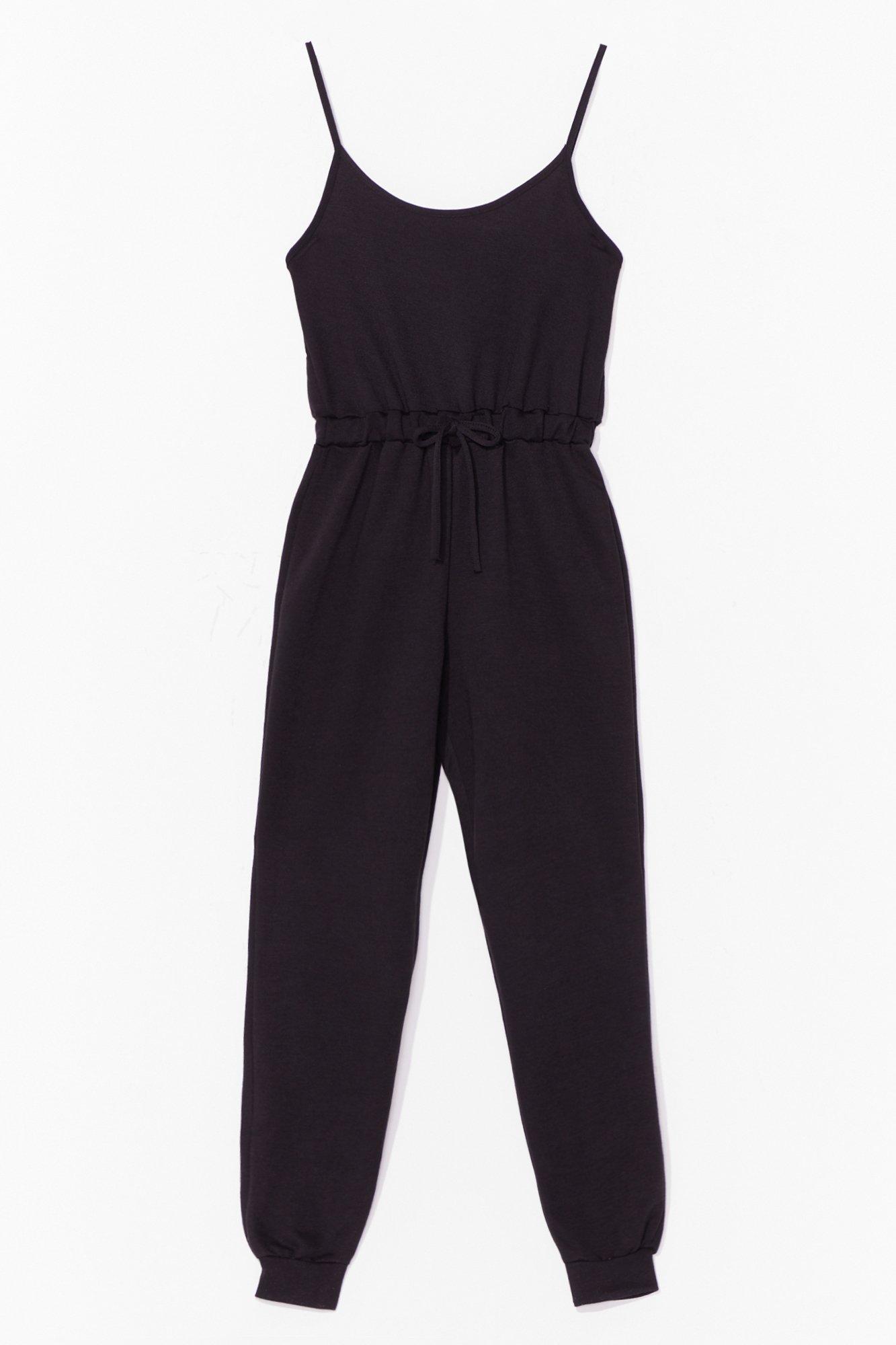 black cami jumpsuit