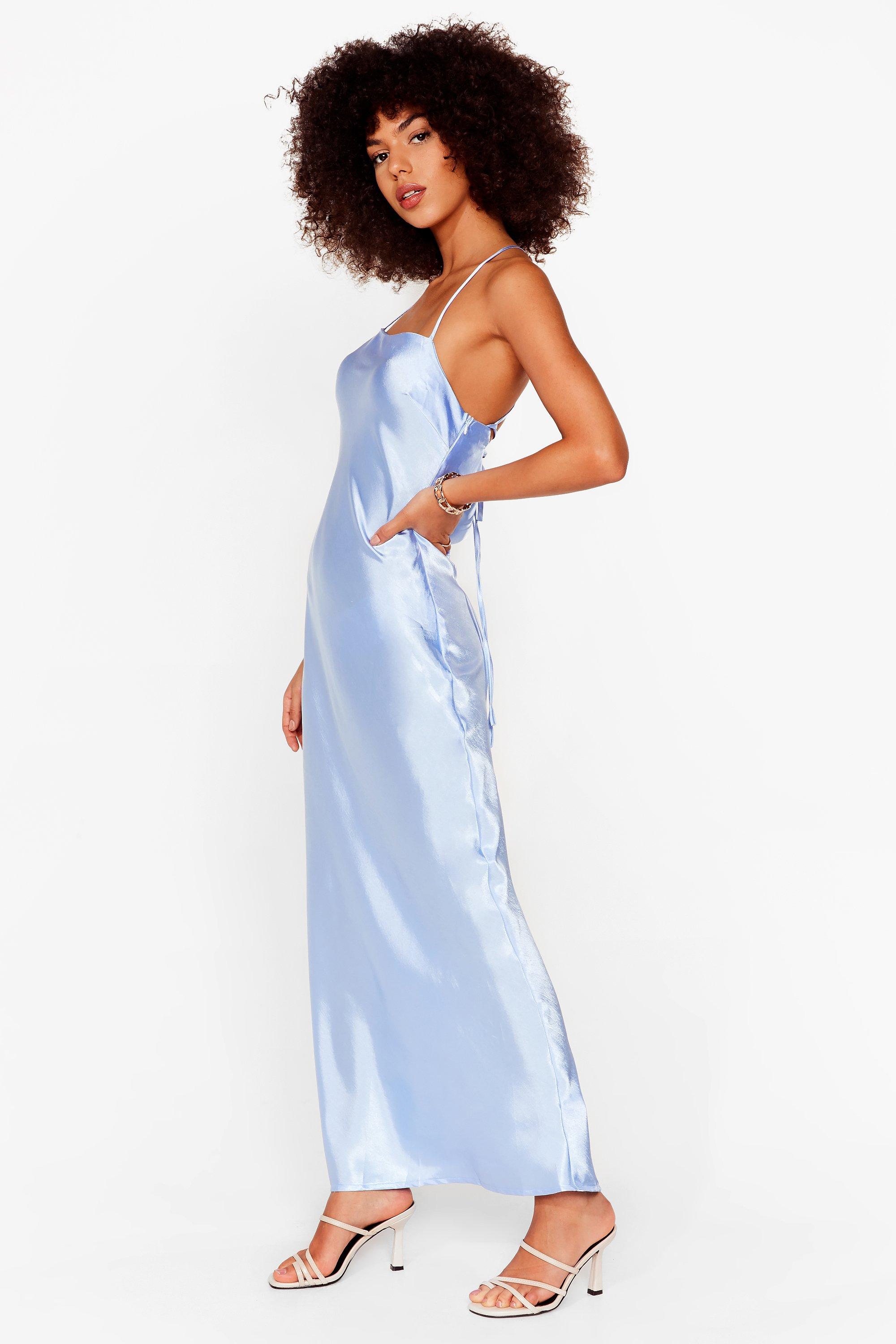 nasty gal blue maxi dress