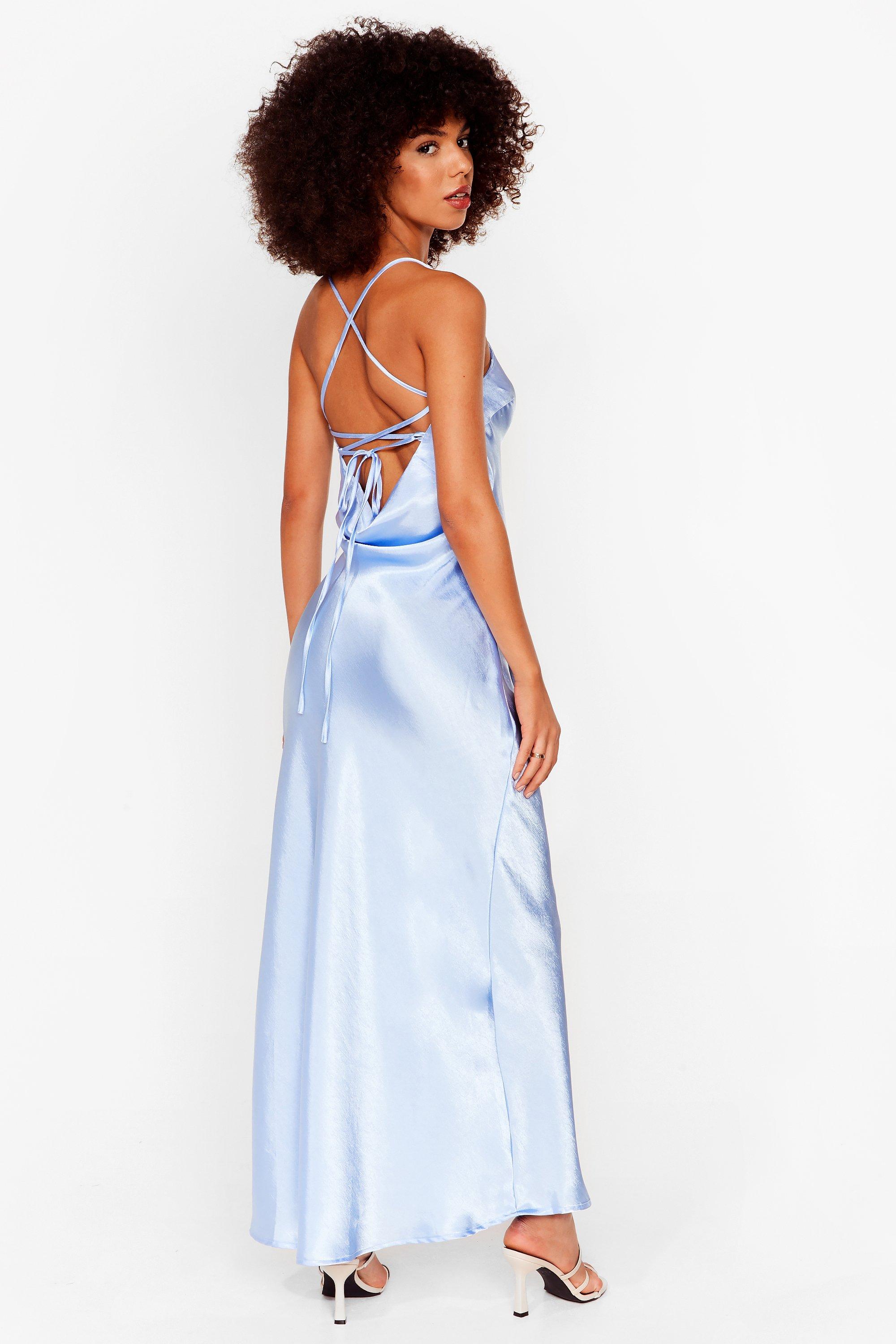 nasty gal blue maxi dress