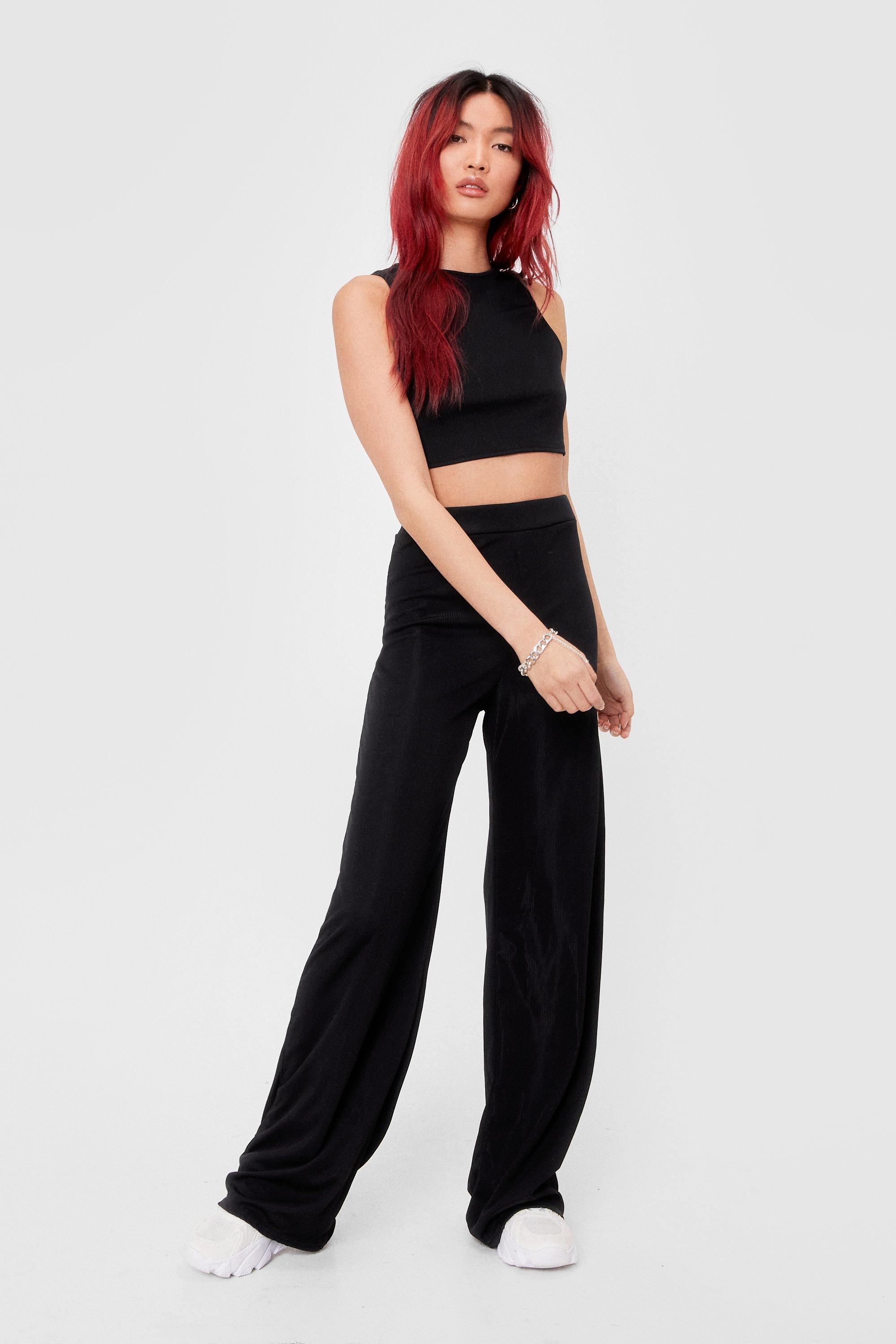 black top and pants set