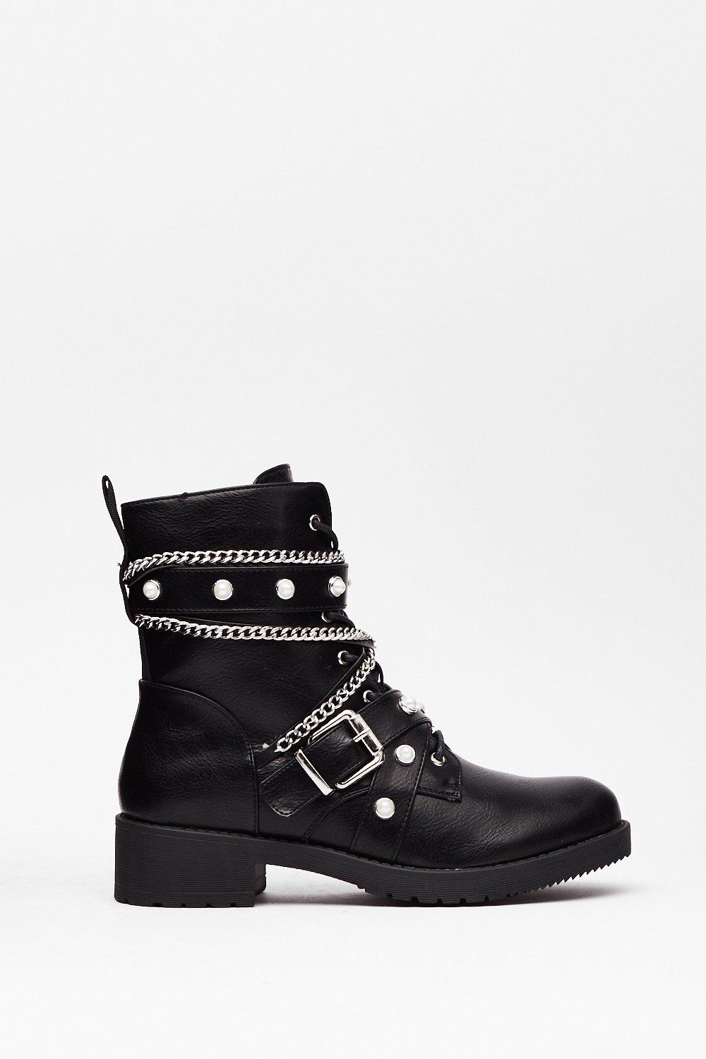 biker boots nasty gal