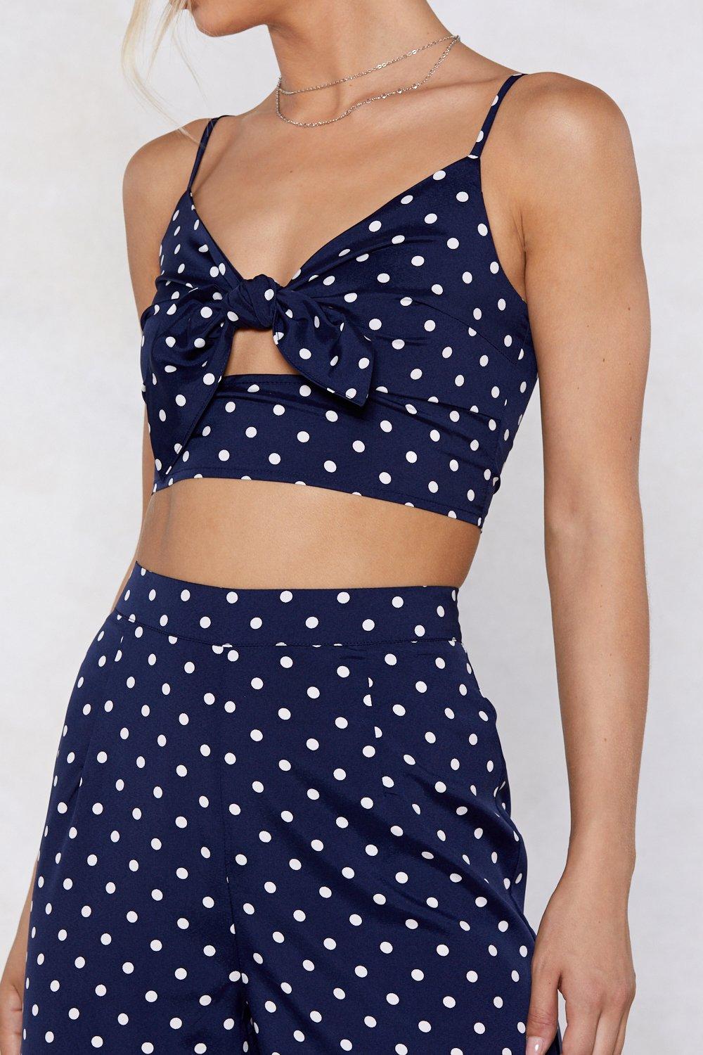 nasty gal polka dot top