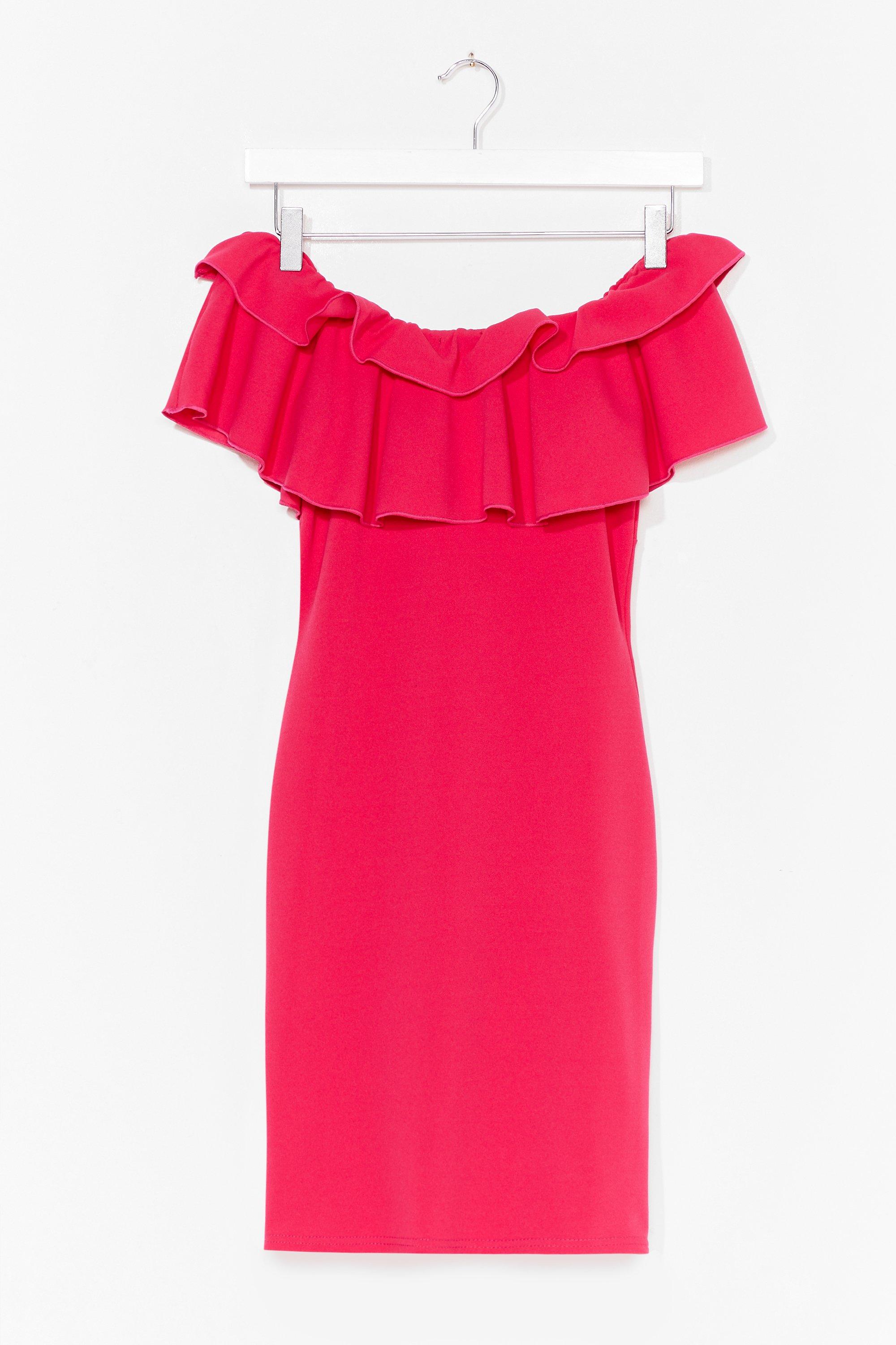 hot pink frill dress