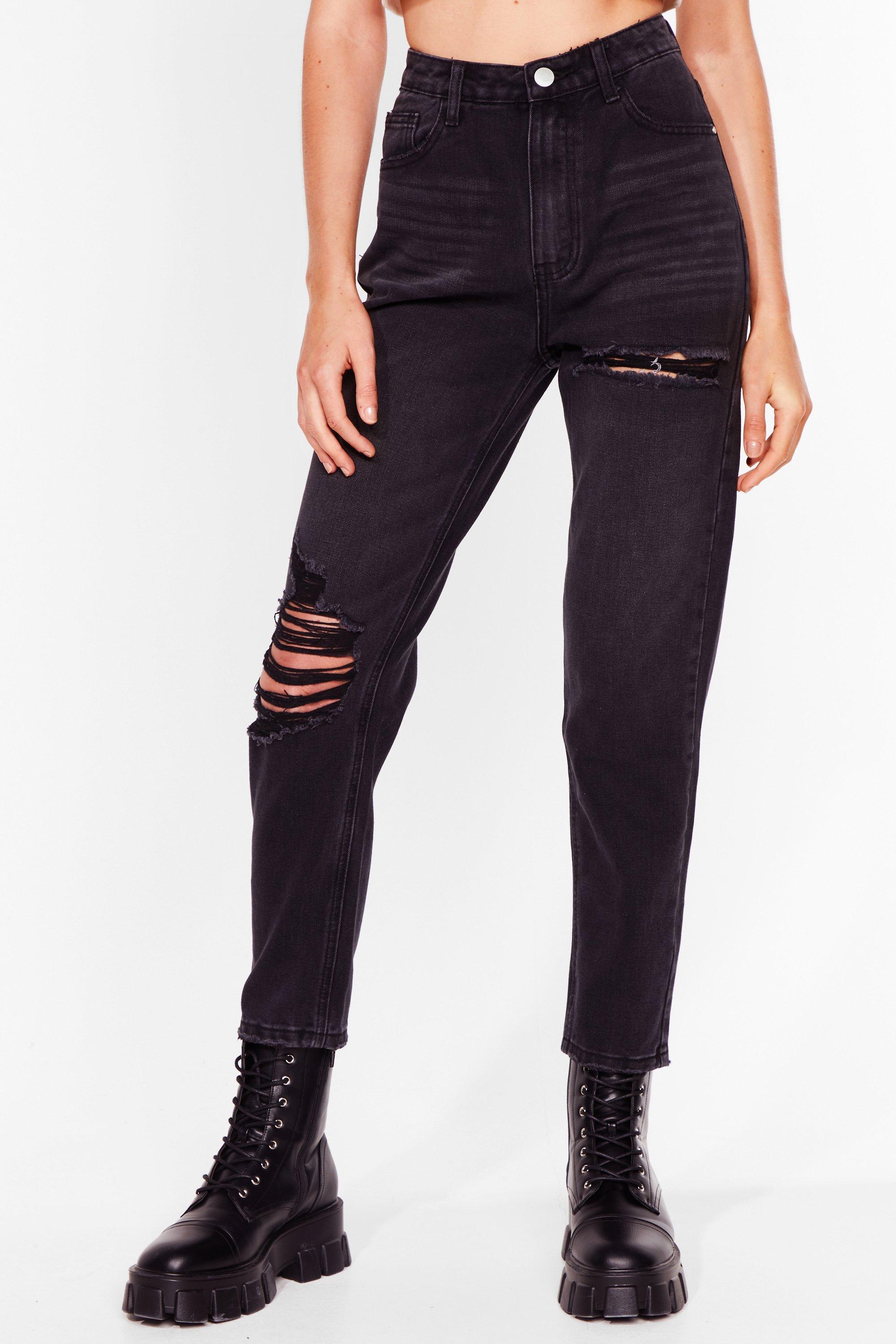 black high waisted mom shorts