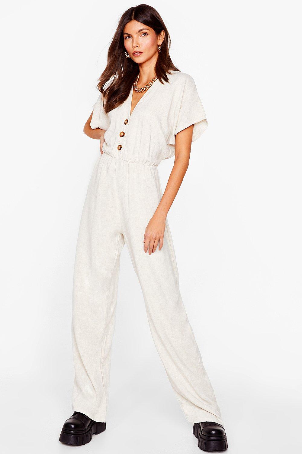 linen one piece jumpsuit