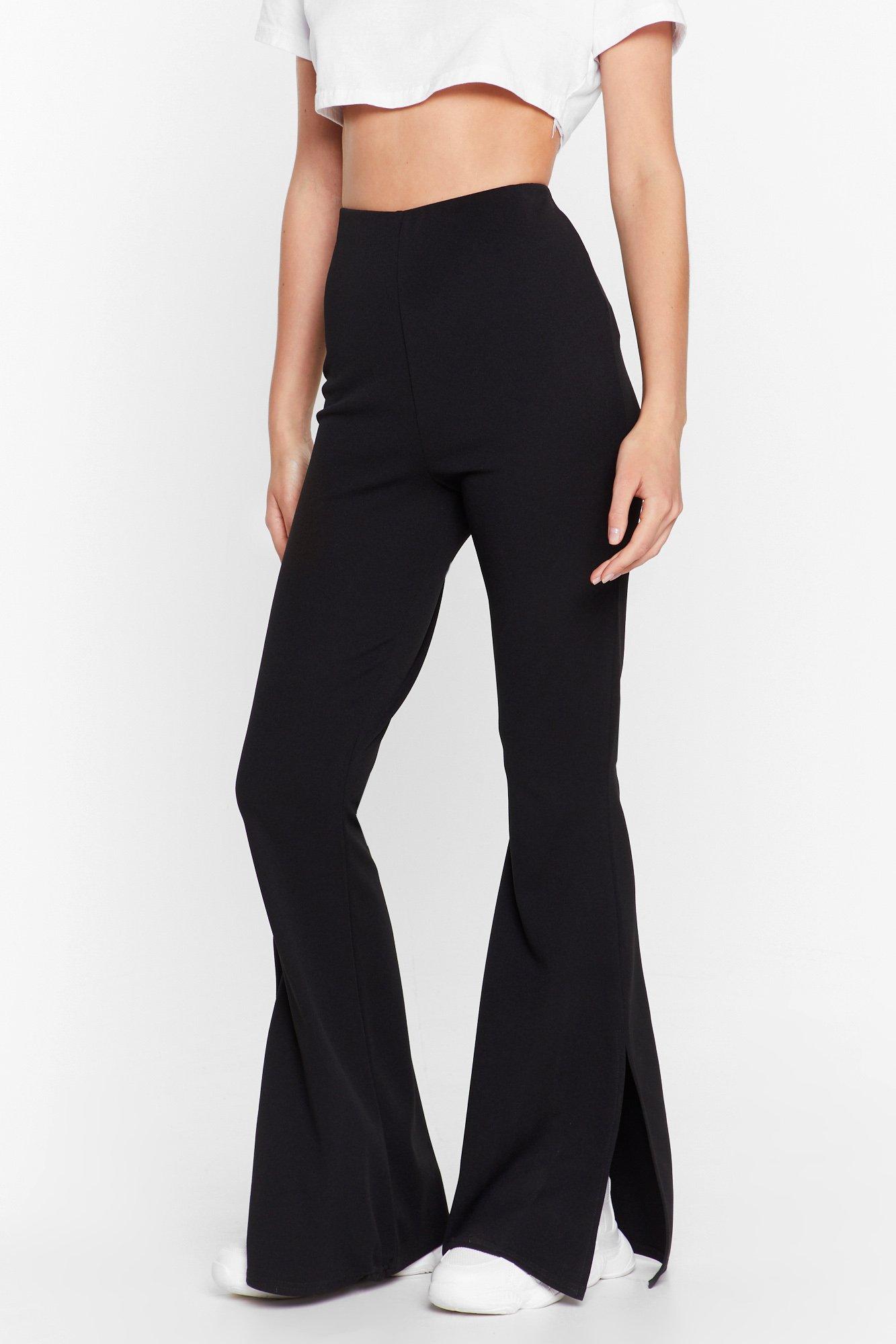 flared pants split