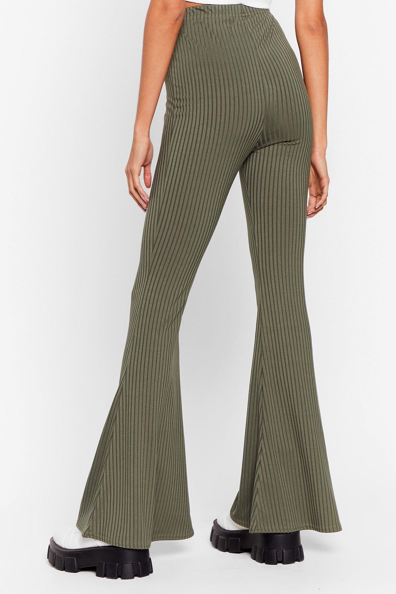 flare high waisted trousers