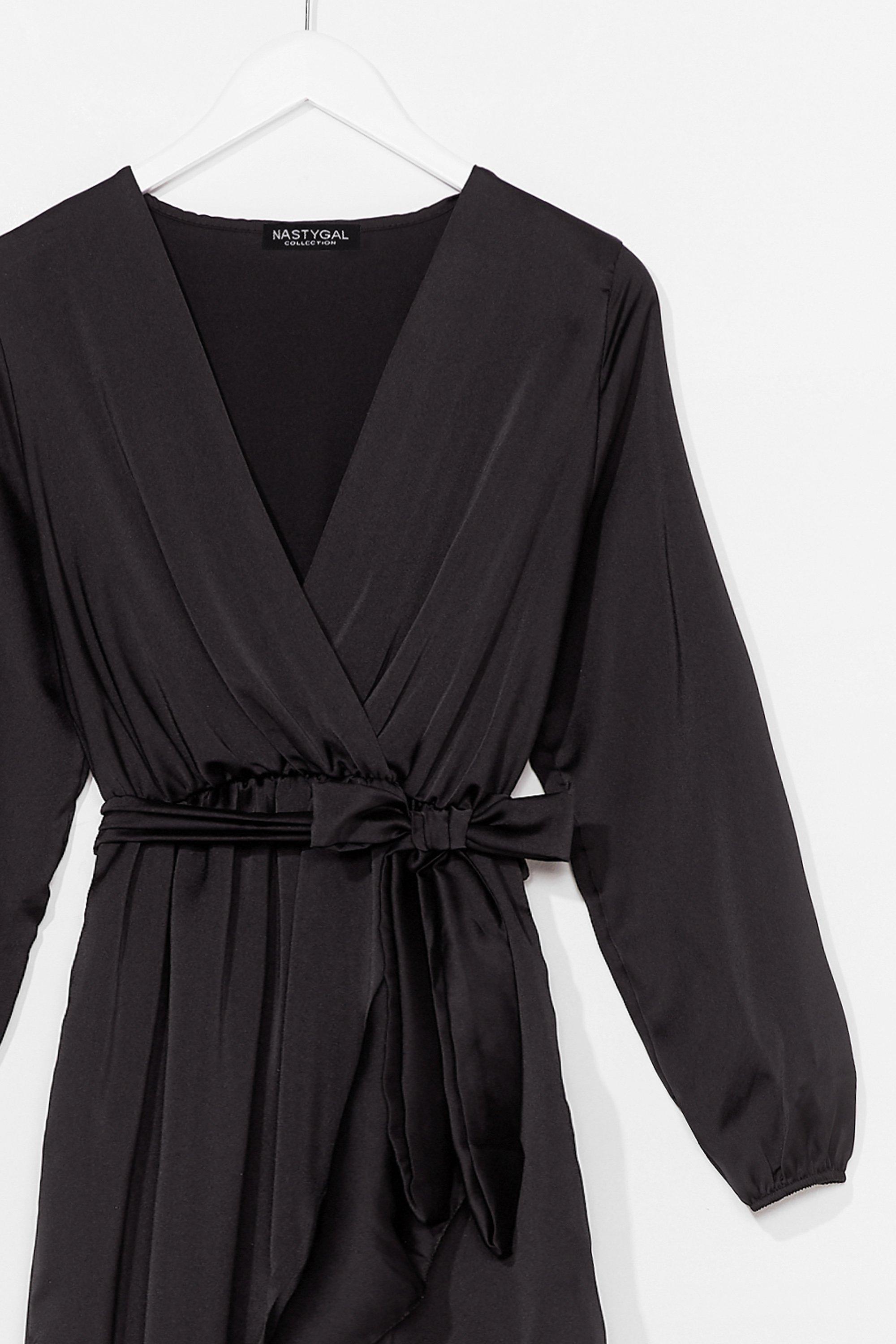 best black wrap dress