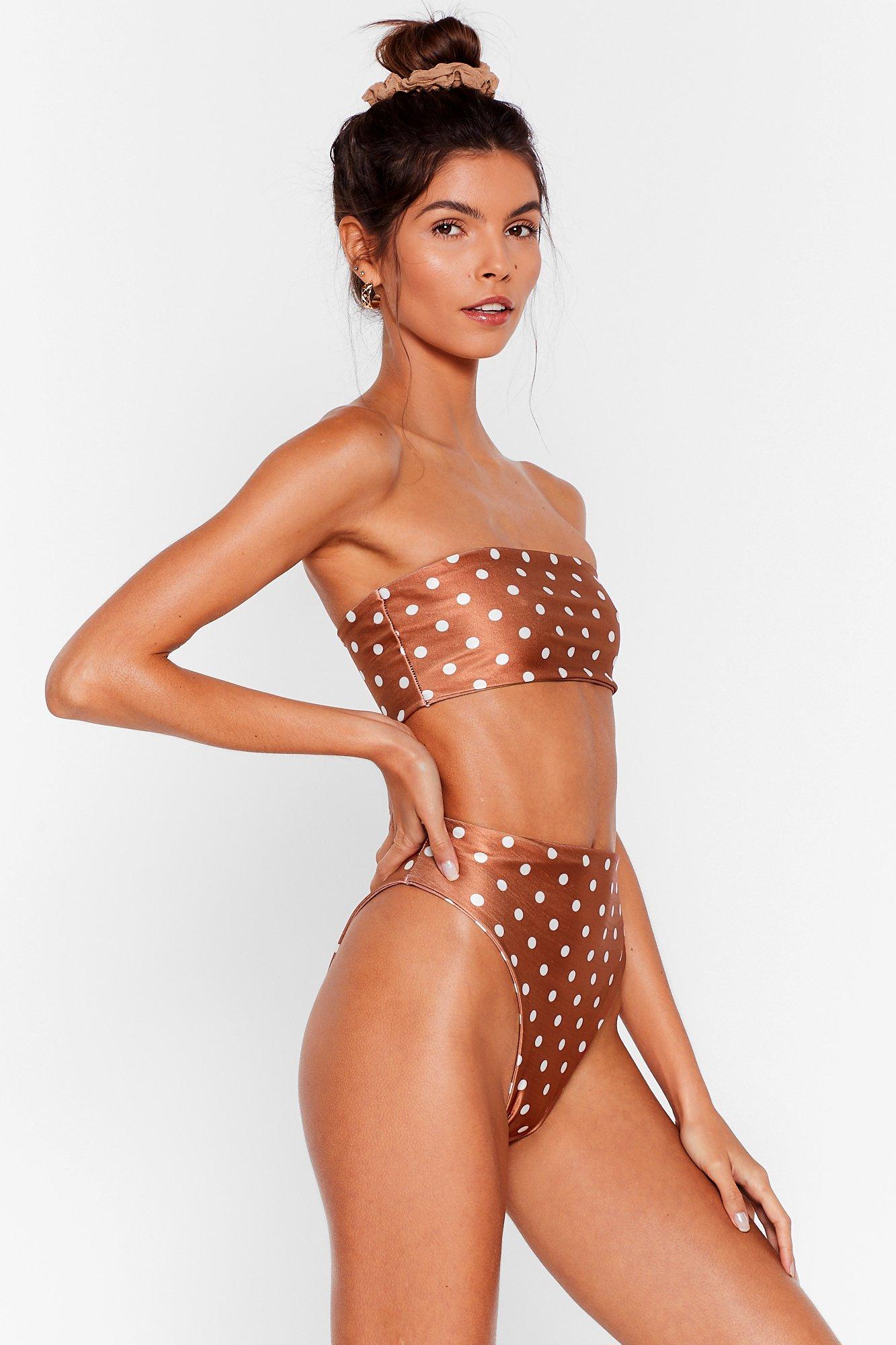 polka dot bandeau bikini