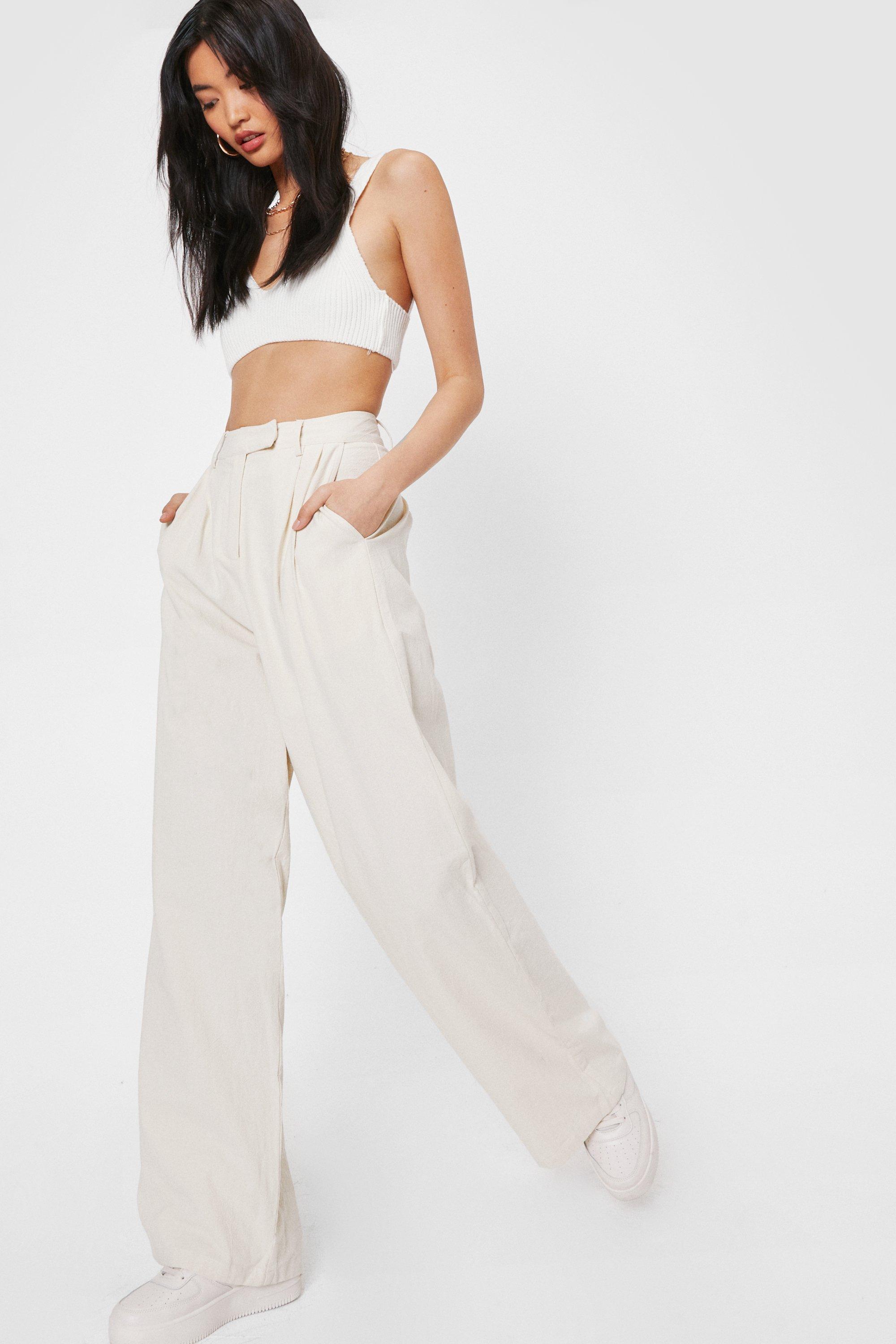 high waisted linen pants