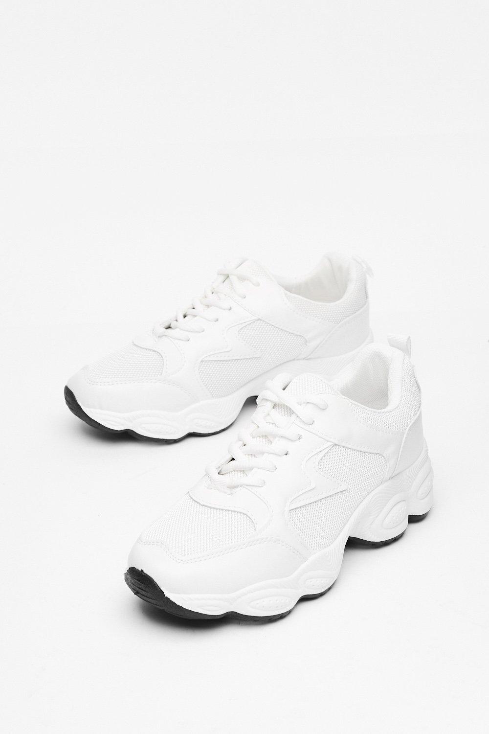 chunky leather sneakers
