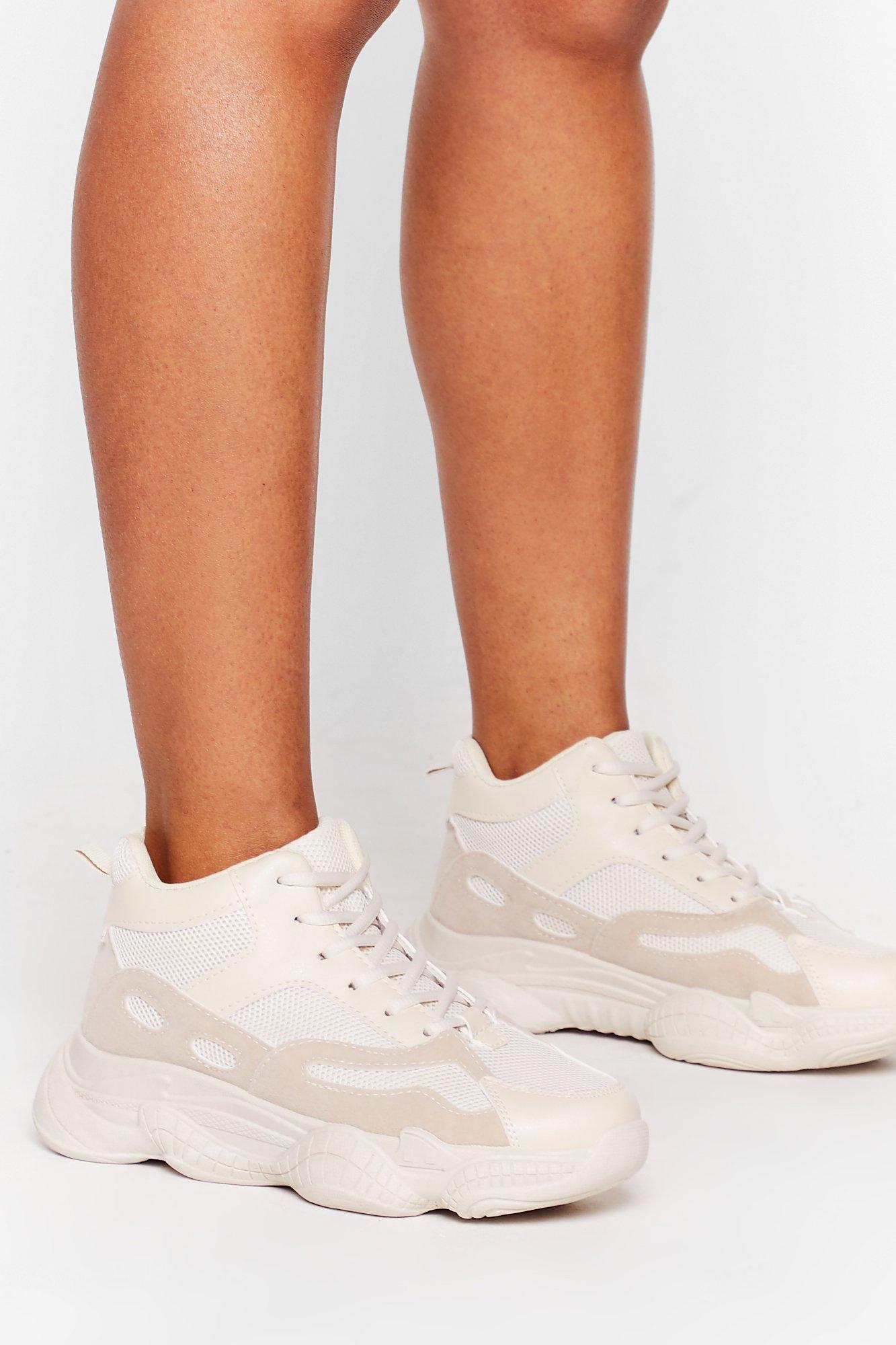 chunky mesh sneakers