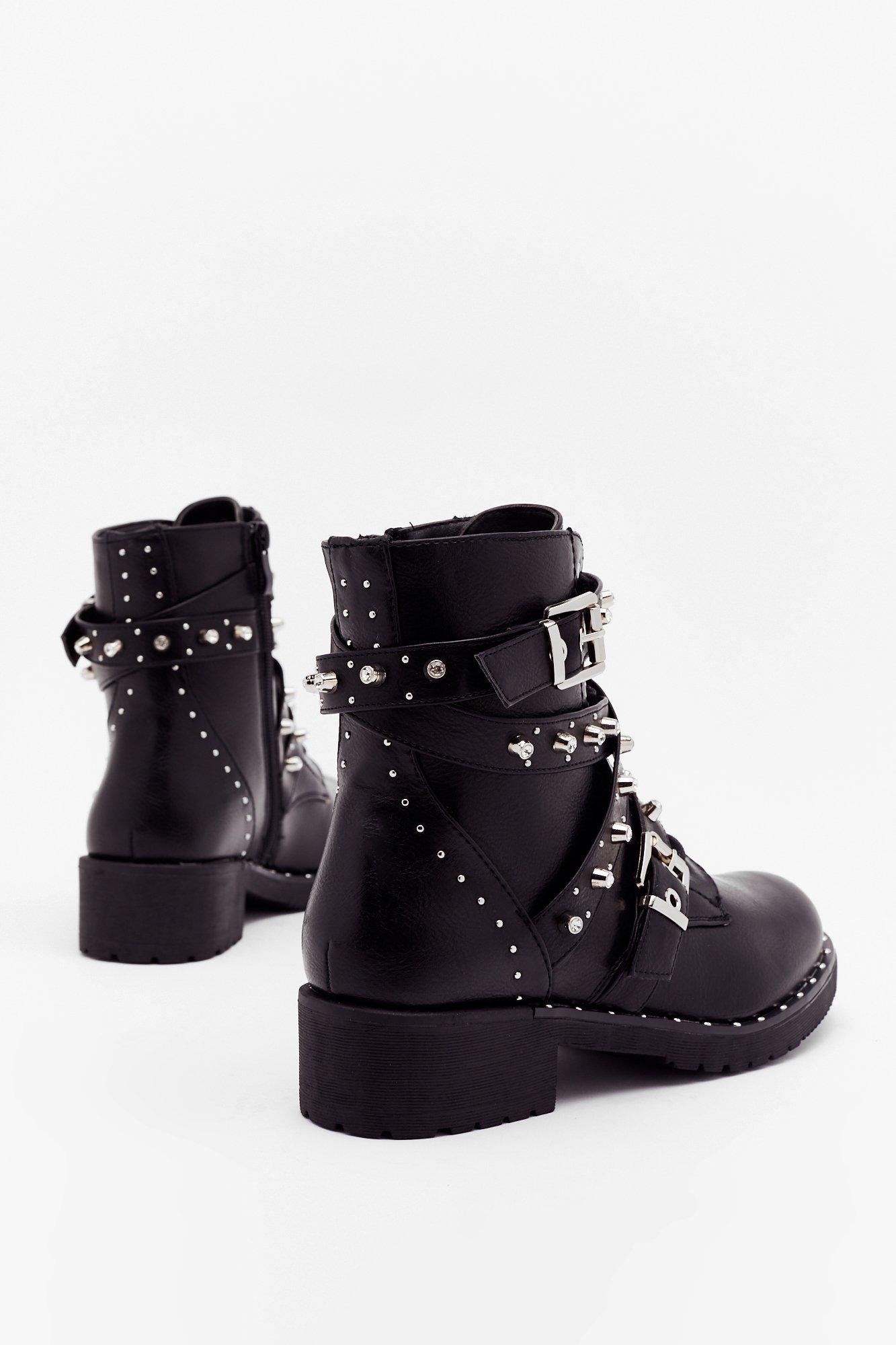embellished heel boots