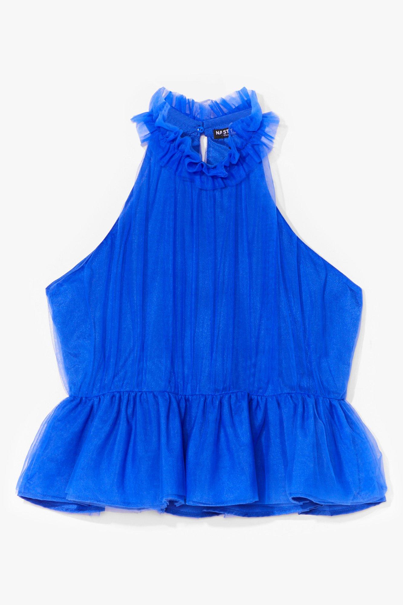 halter ruffle top