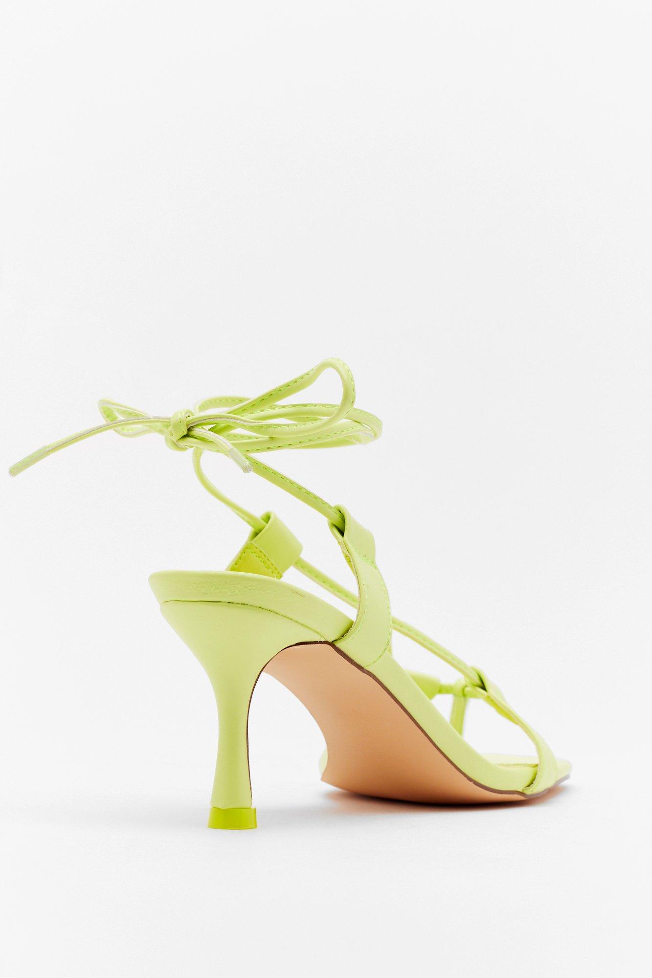 green kitten heel sandals