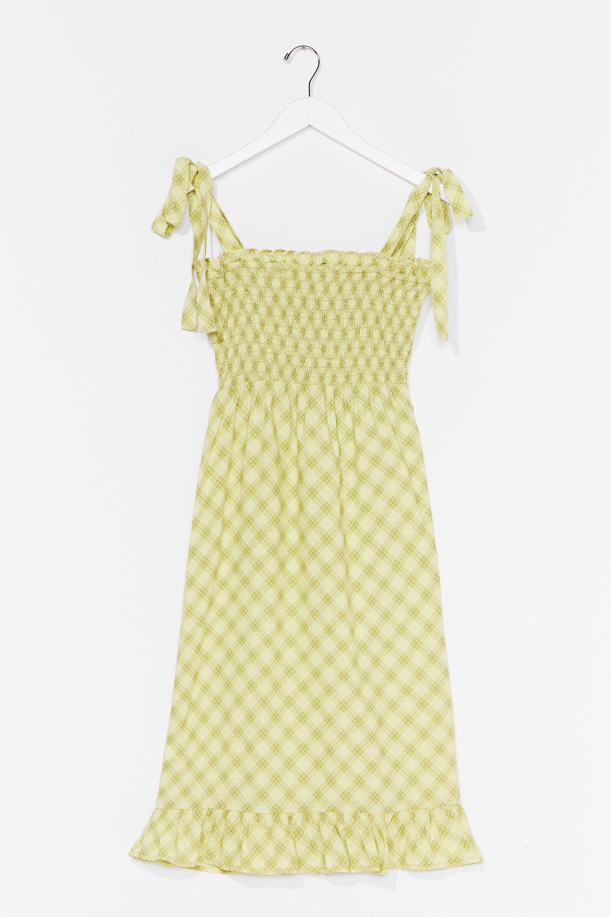 midi shirred dress