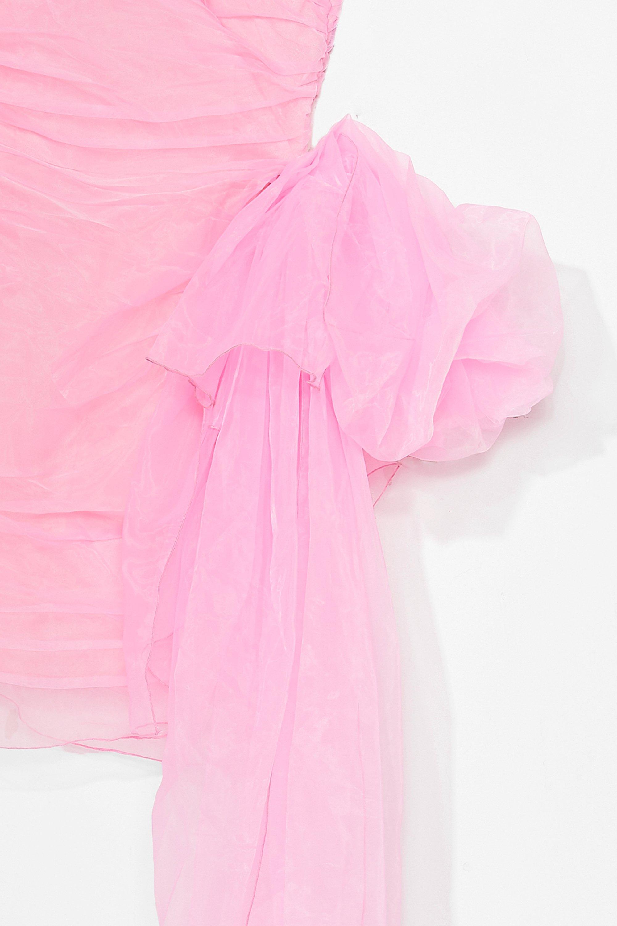 pink organza dress