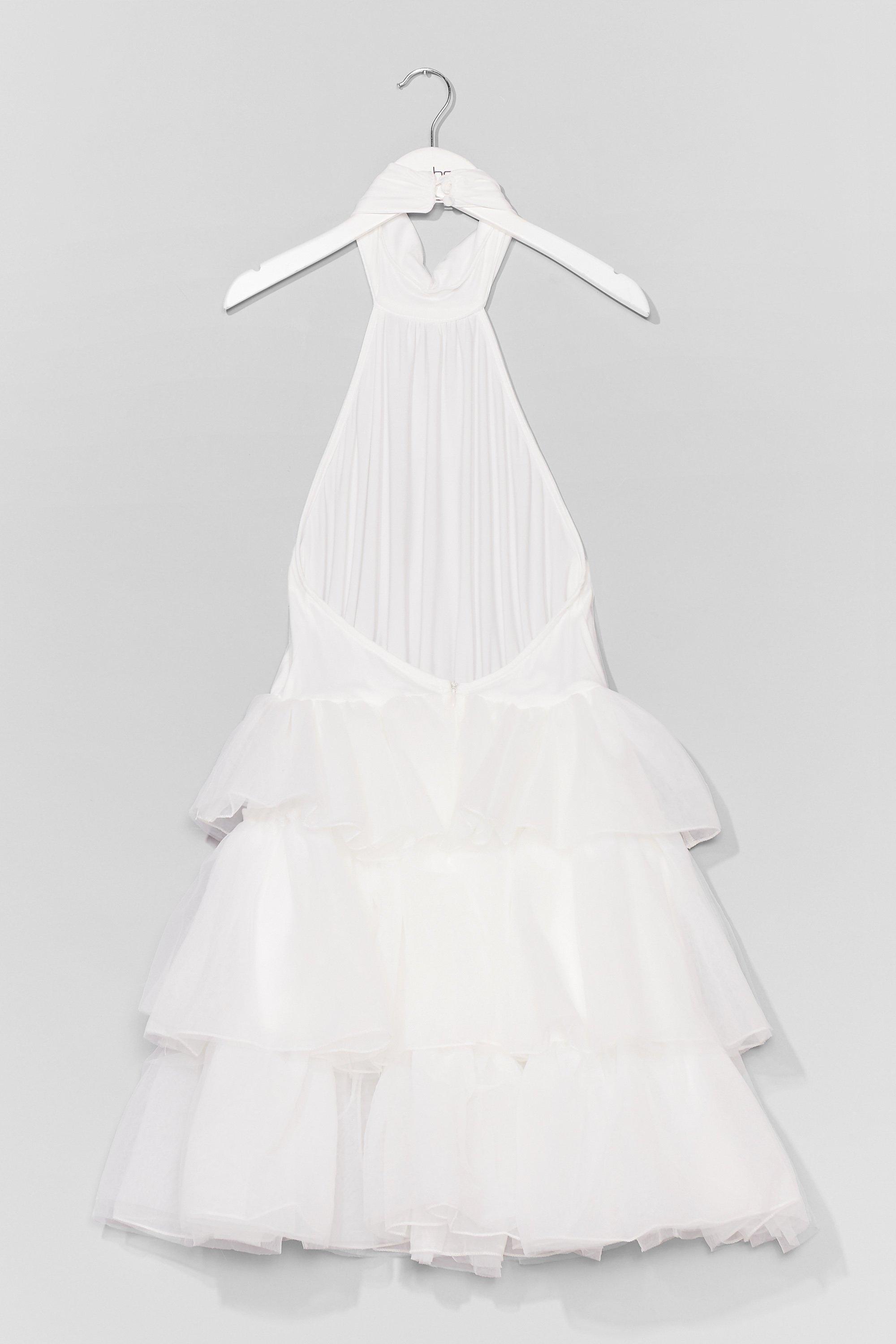 halter white dress