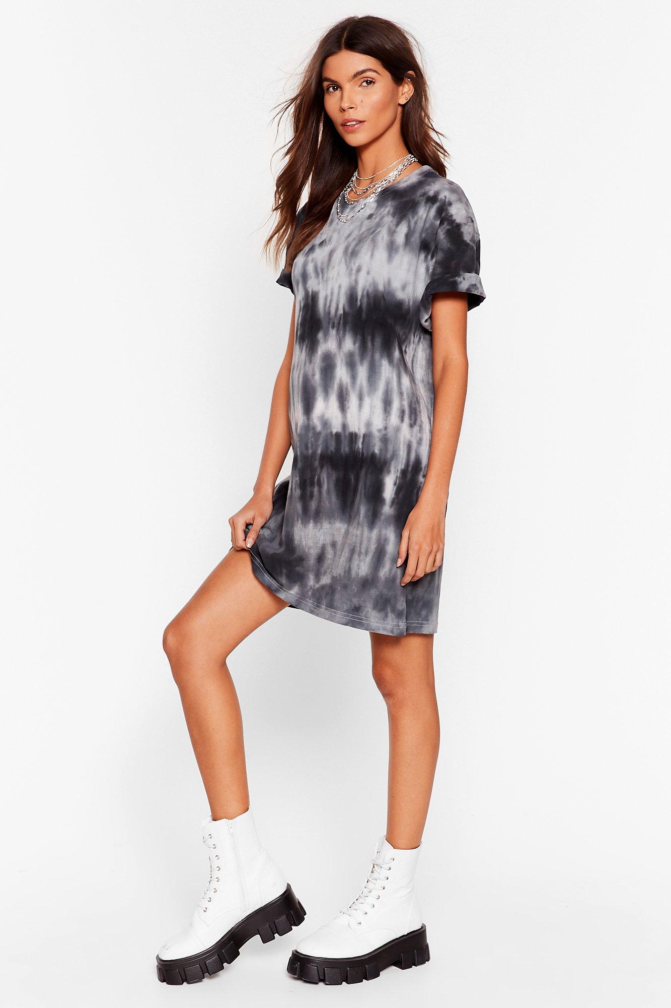 tie dye tee dress