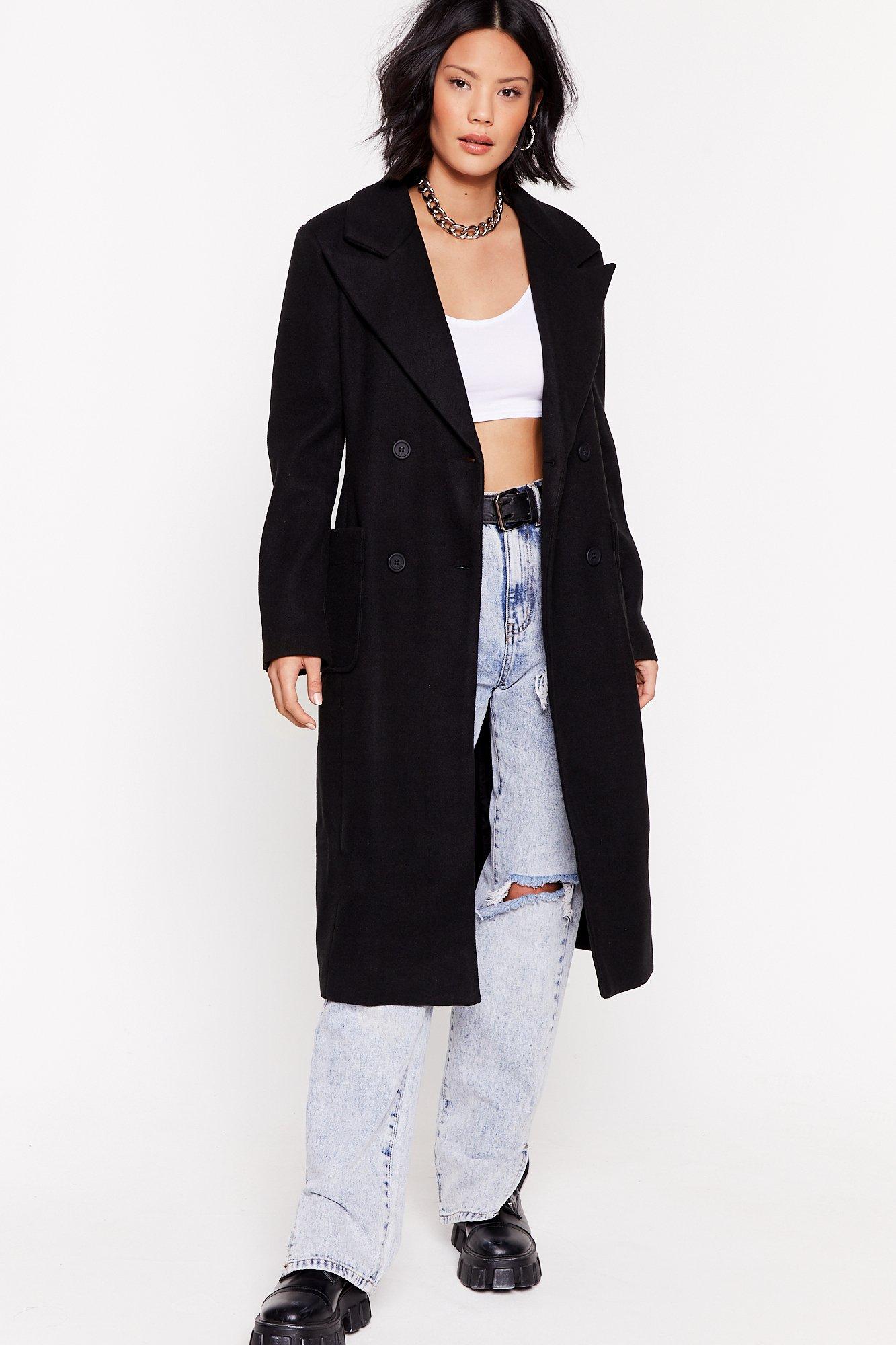 black longline coat