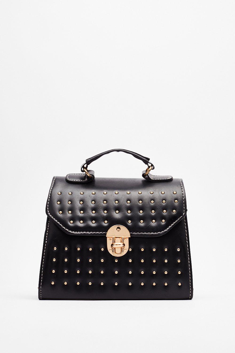 black studded crossbody bag