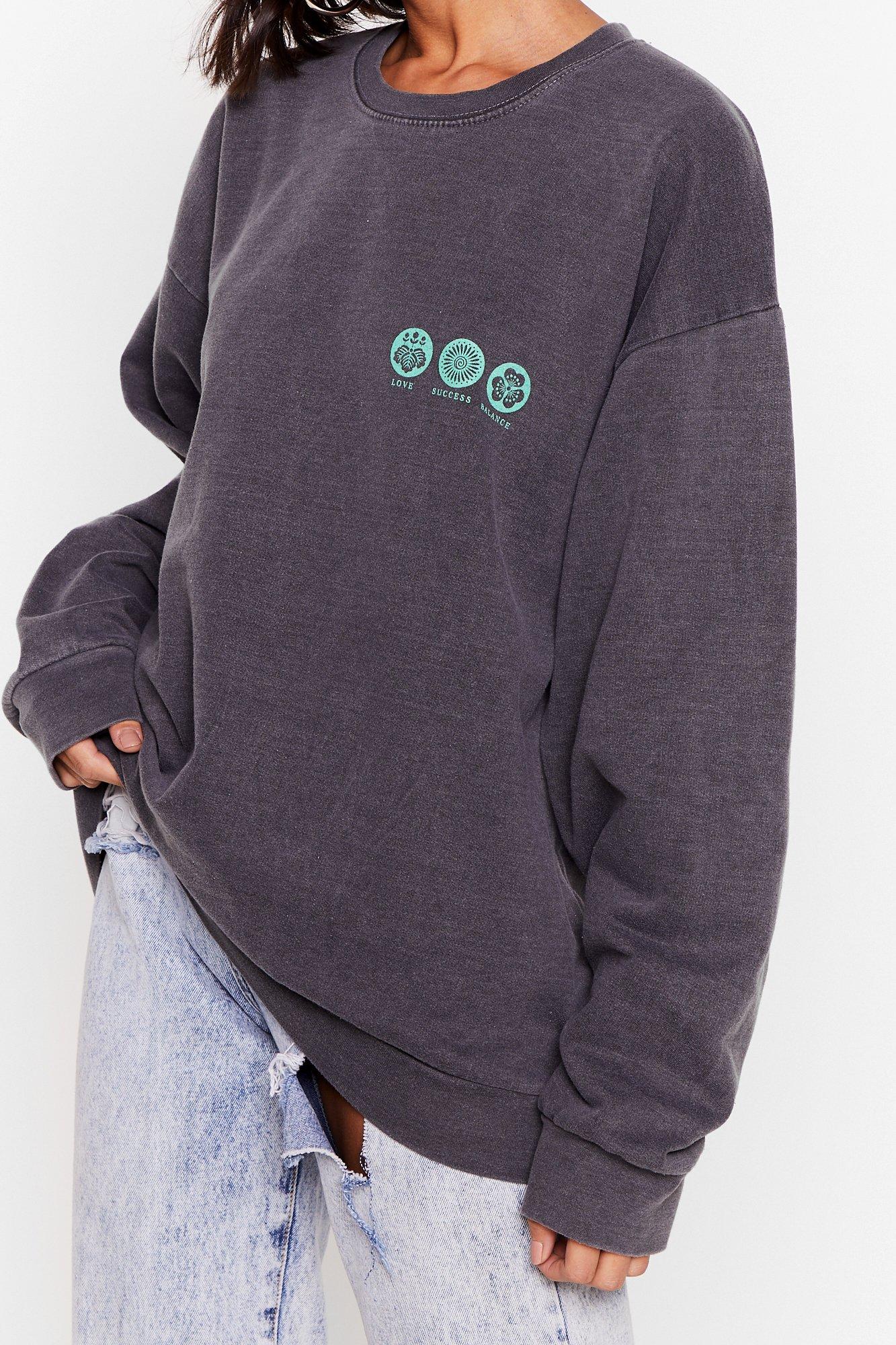 grey graphic sweatshirt