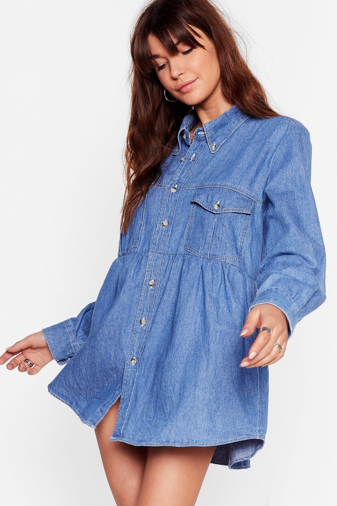 nasty gal denim dress