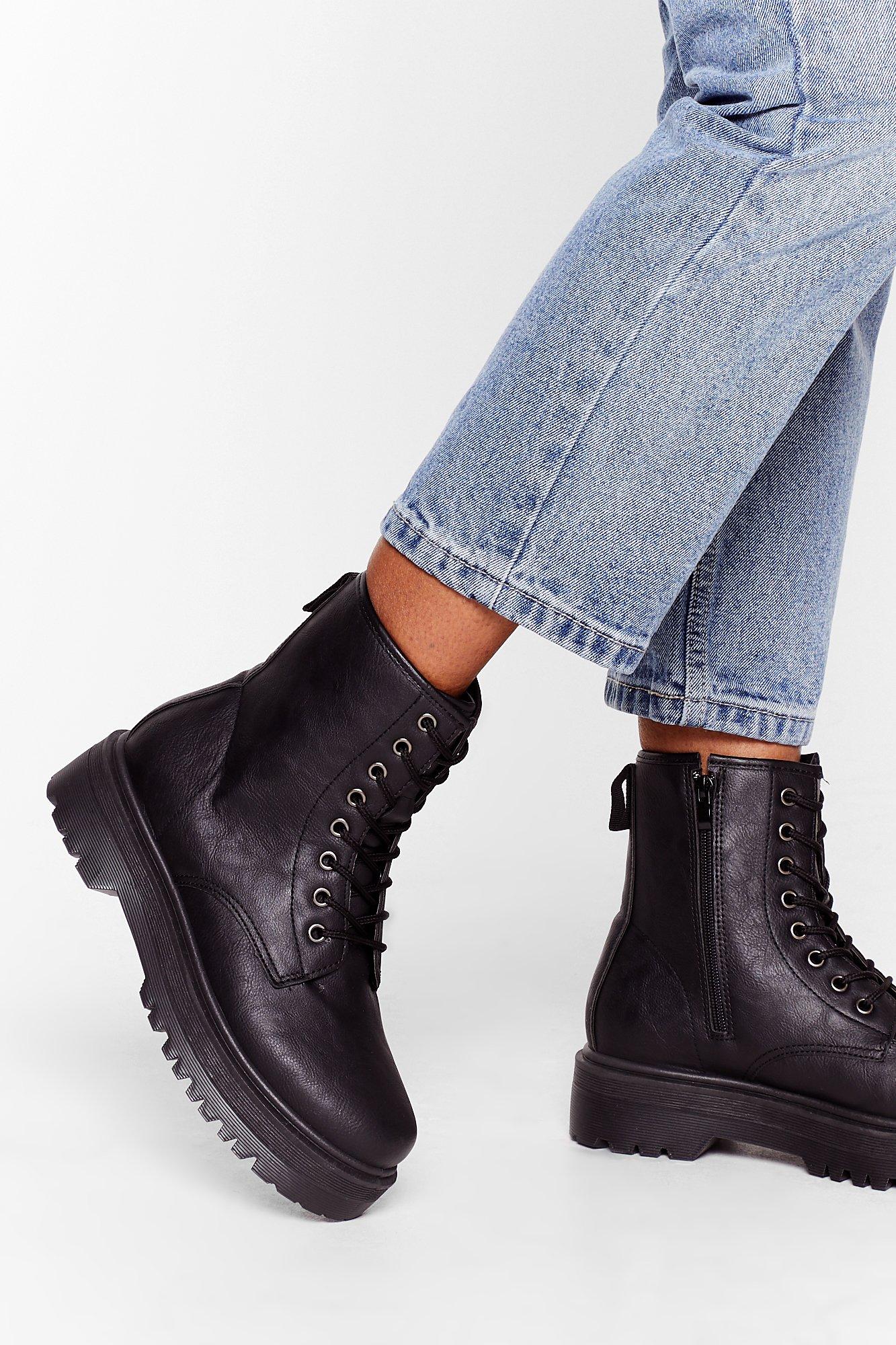 lace up cleated boots