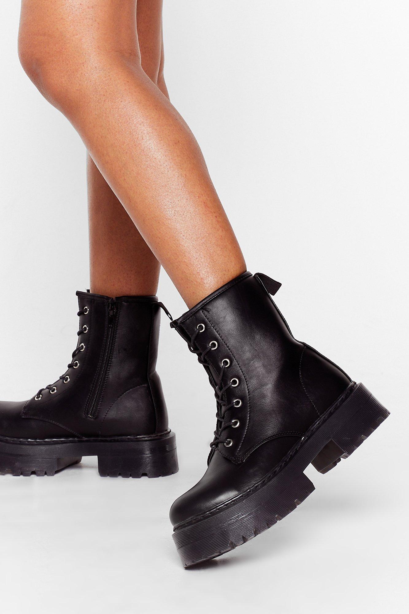 lace up platform boots