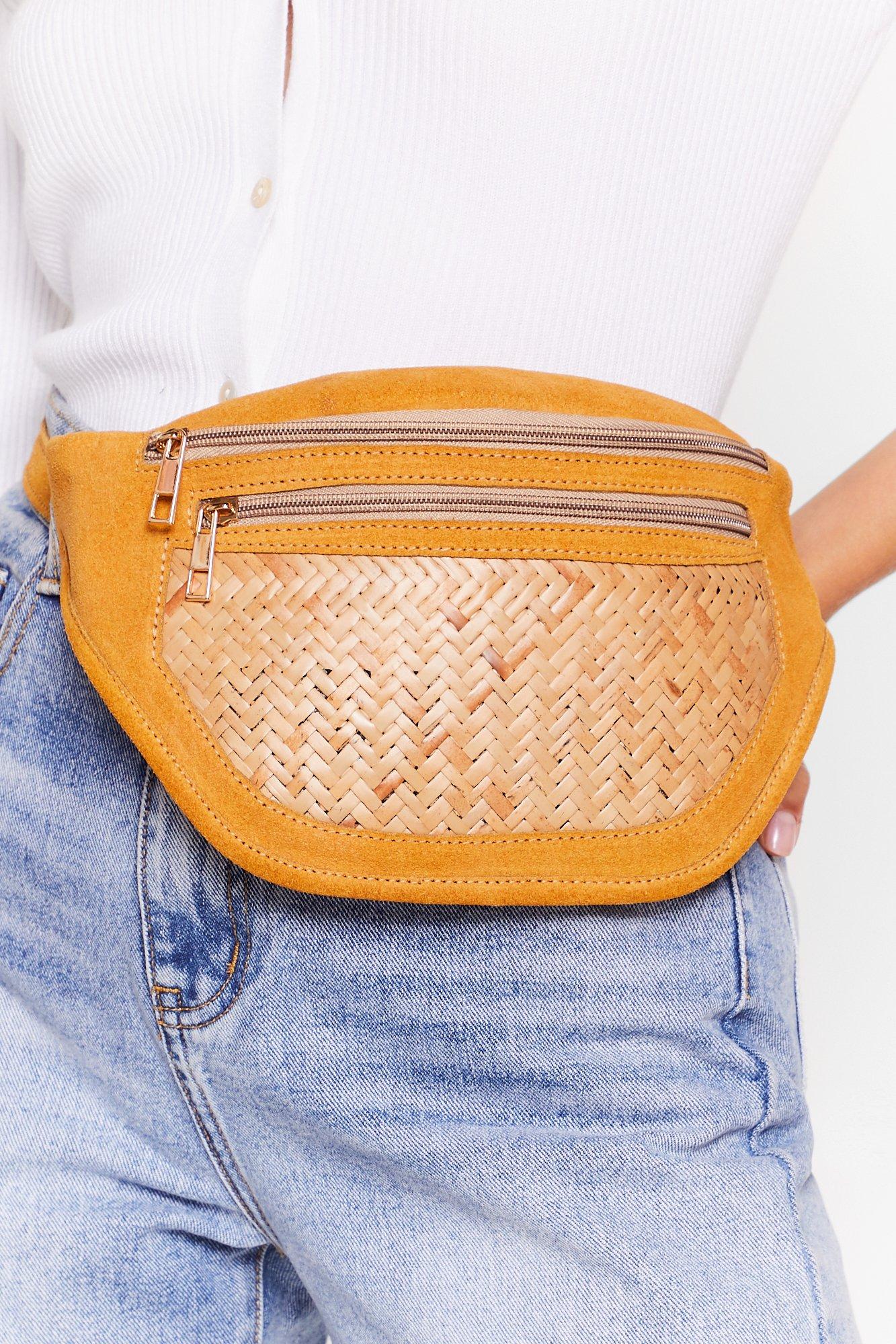 suede fanny pack