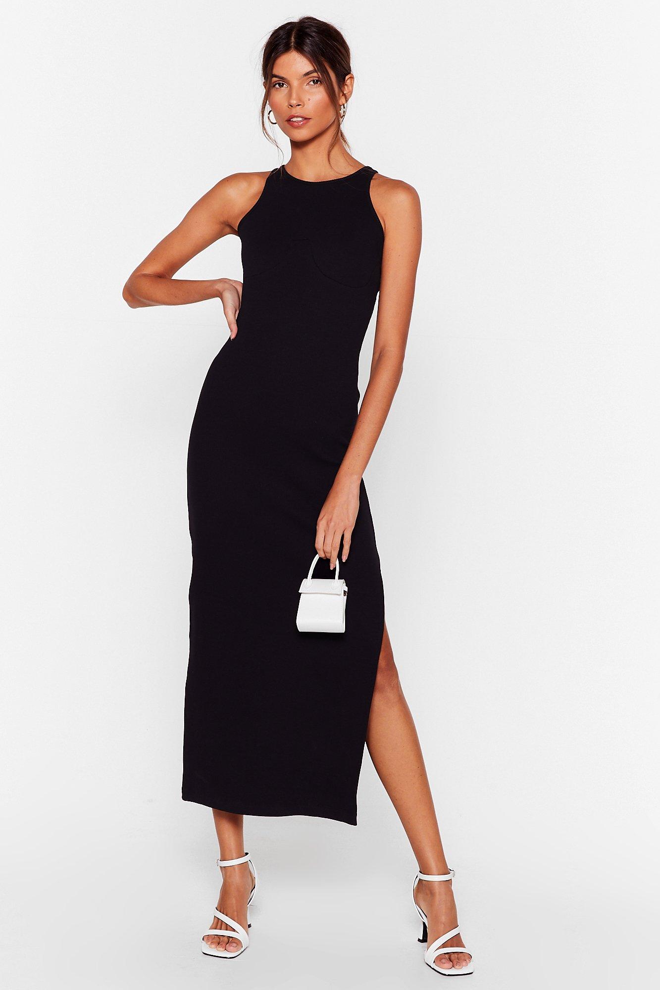 Standards High Ribbed Midi Dress 