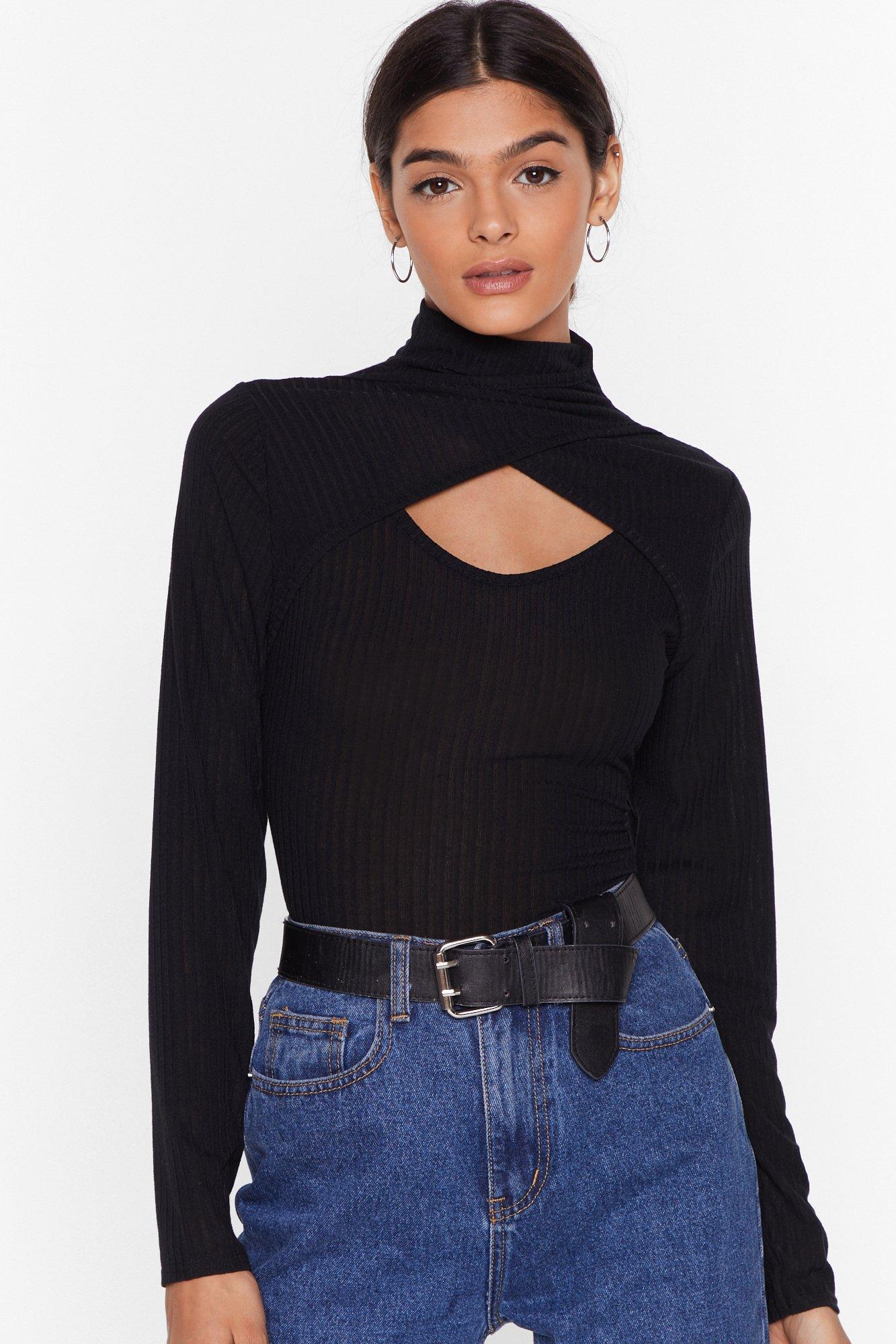 cut out neck top