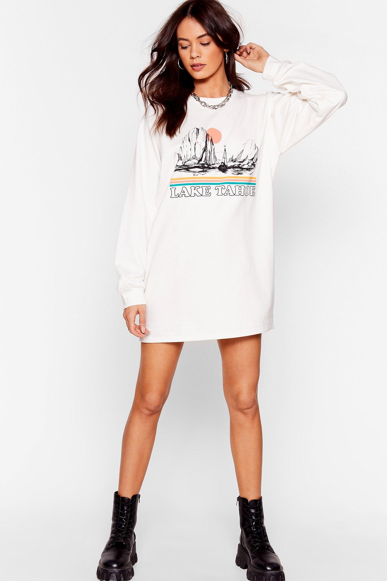 lake girl sweatshirt dress