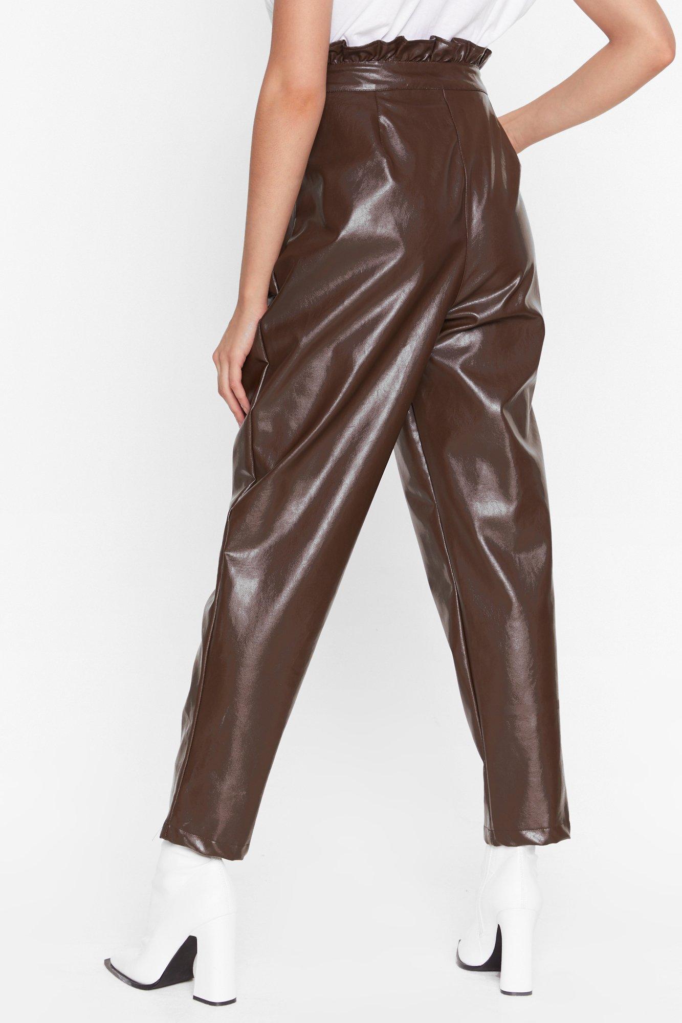 chocolate leather trousers