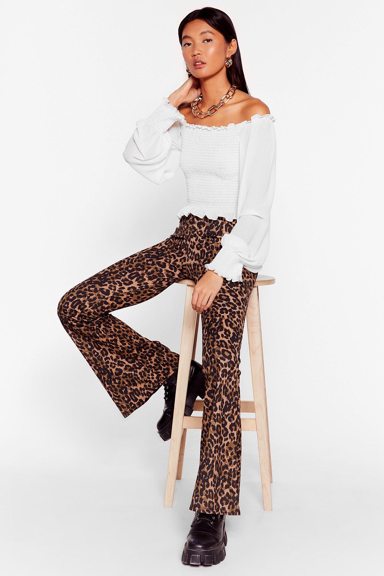 cheetah high waisted pants