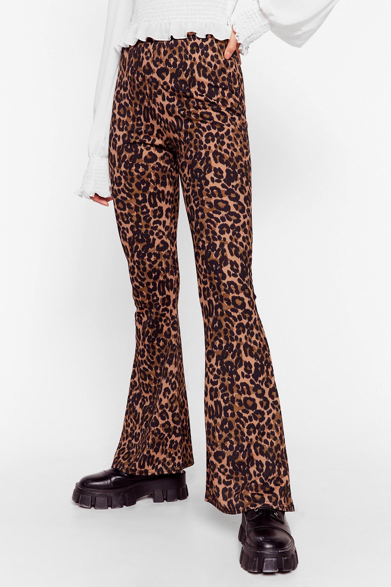 high waisted leopard pants