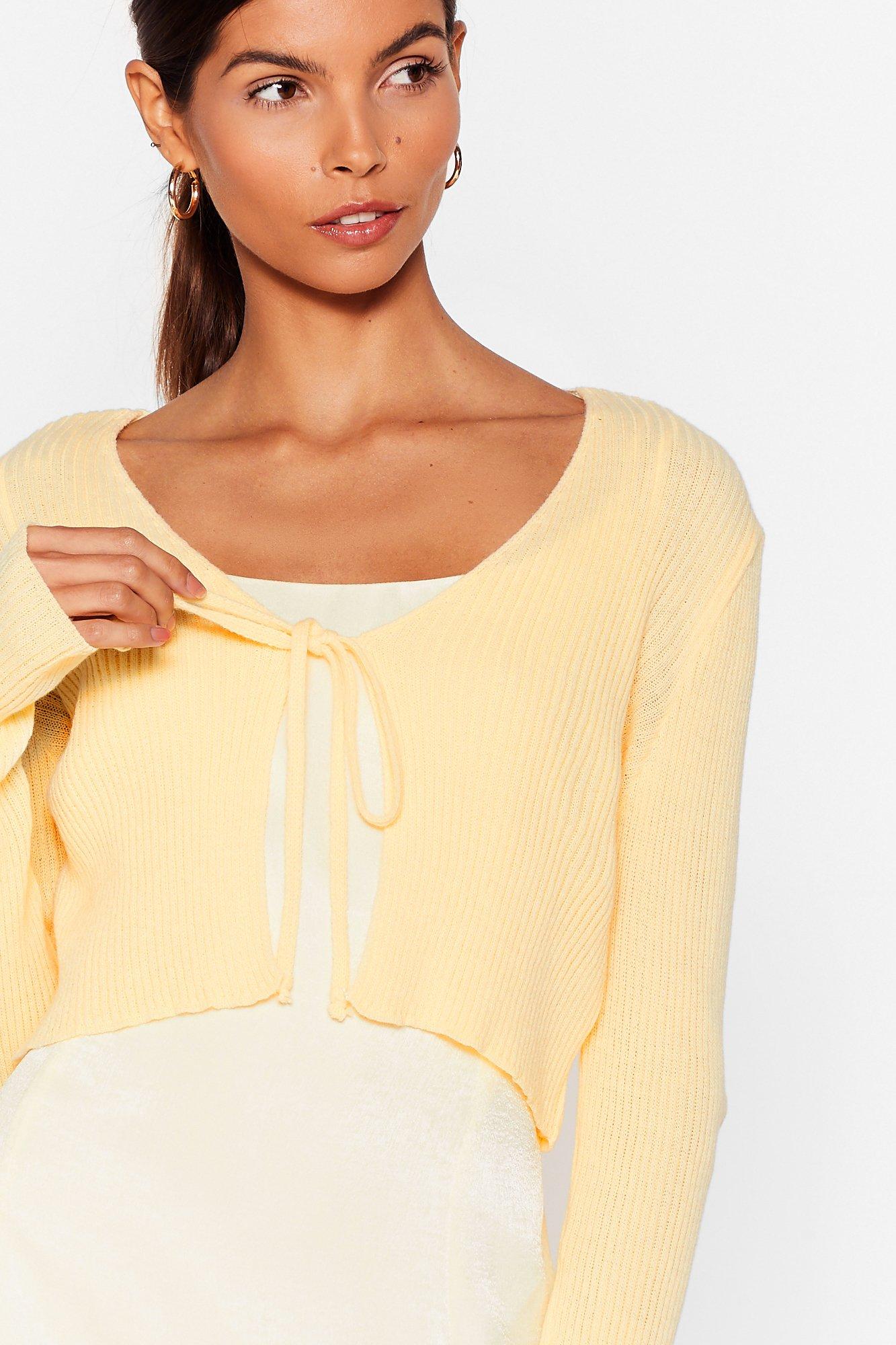 nasty gal tie front cardigan