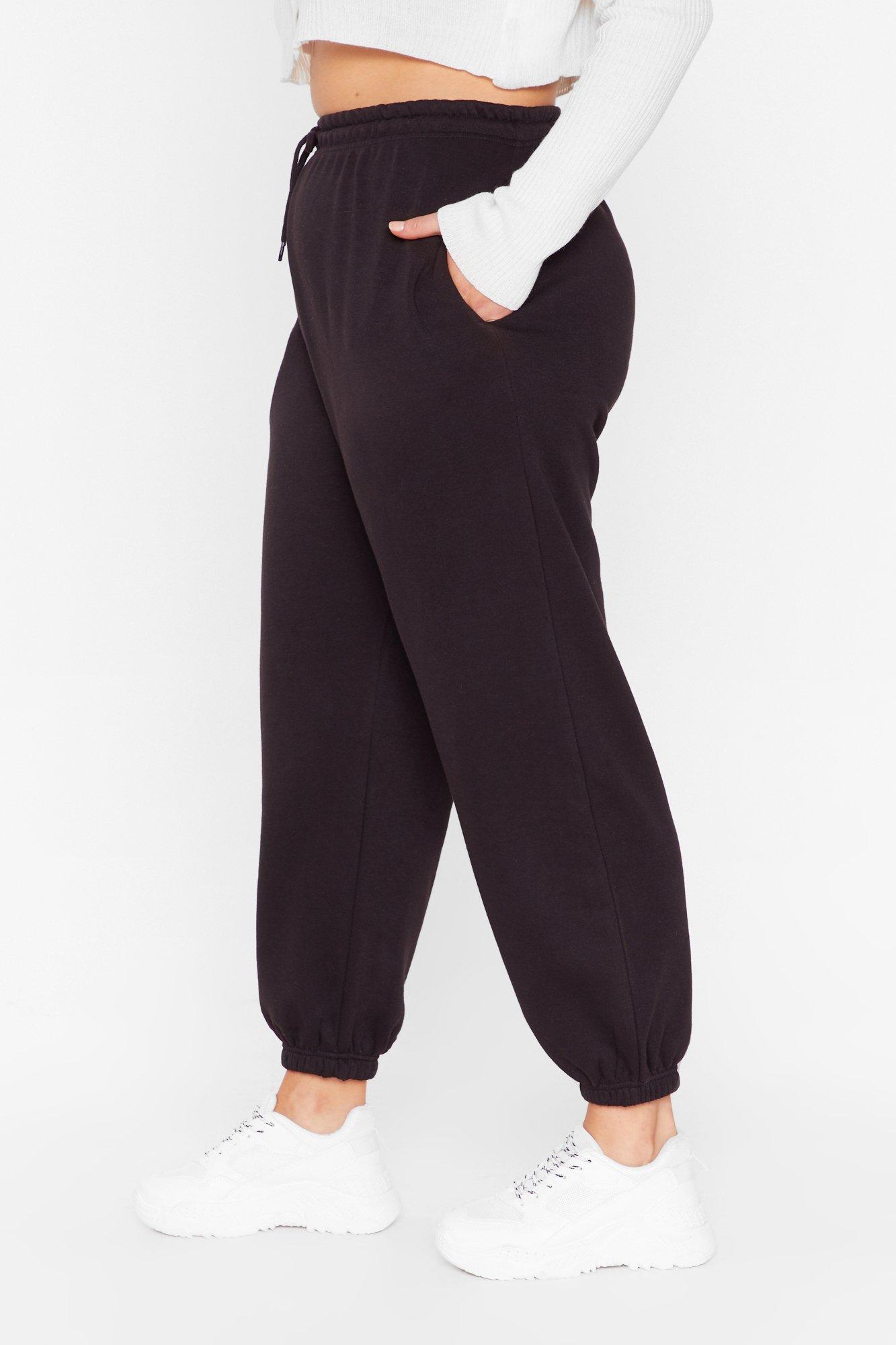 plus size high waisted joggers