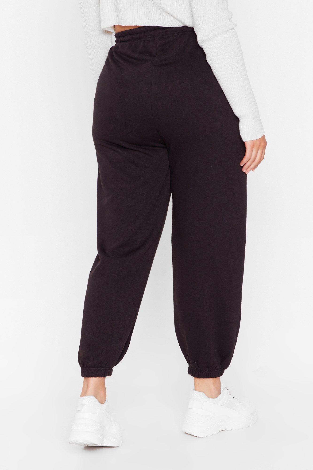 plus size black joggers