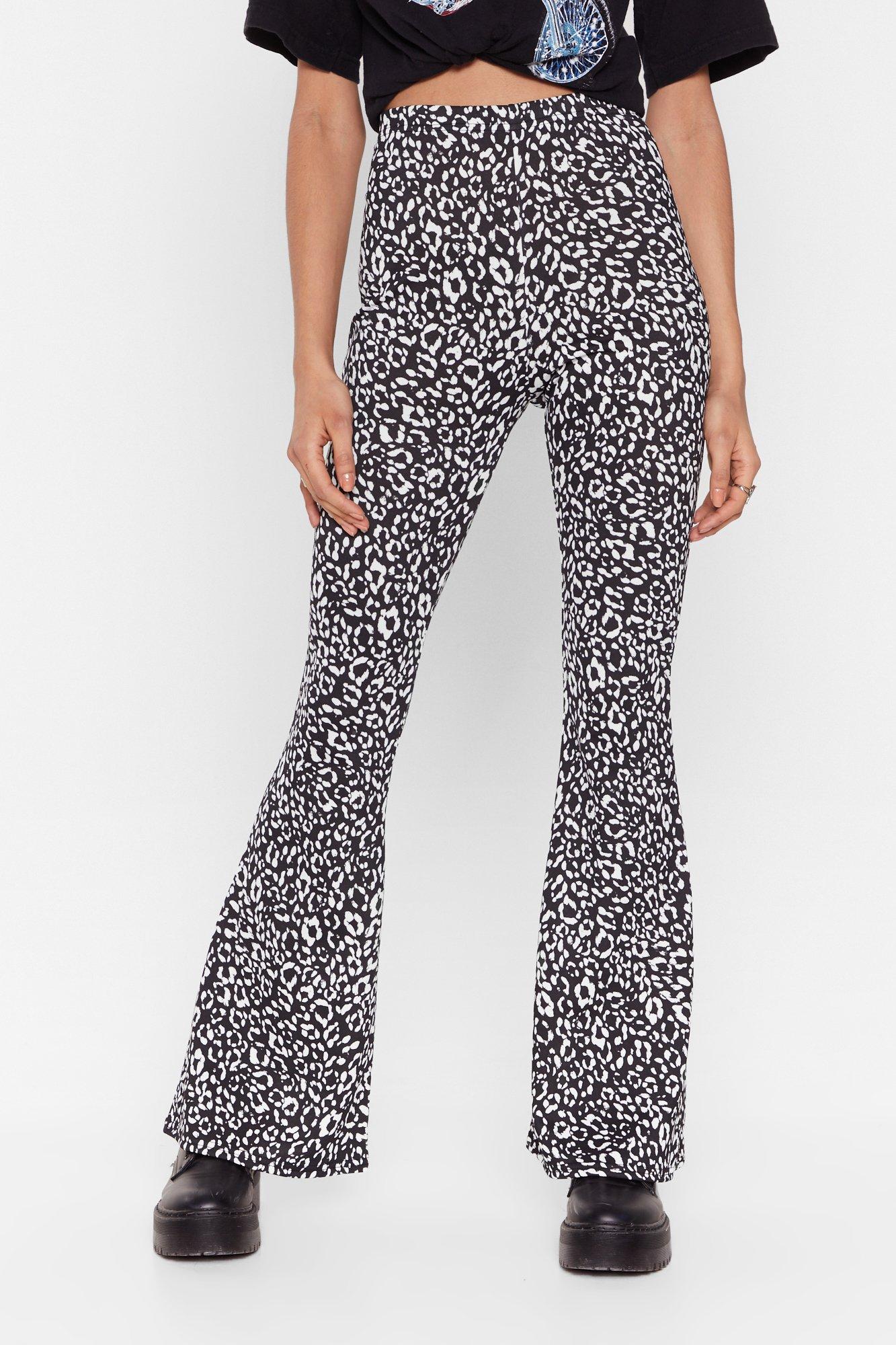 leopard pants flare