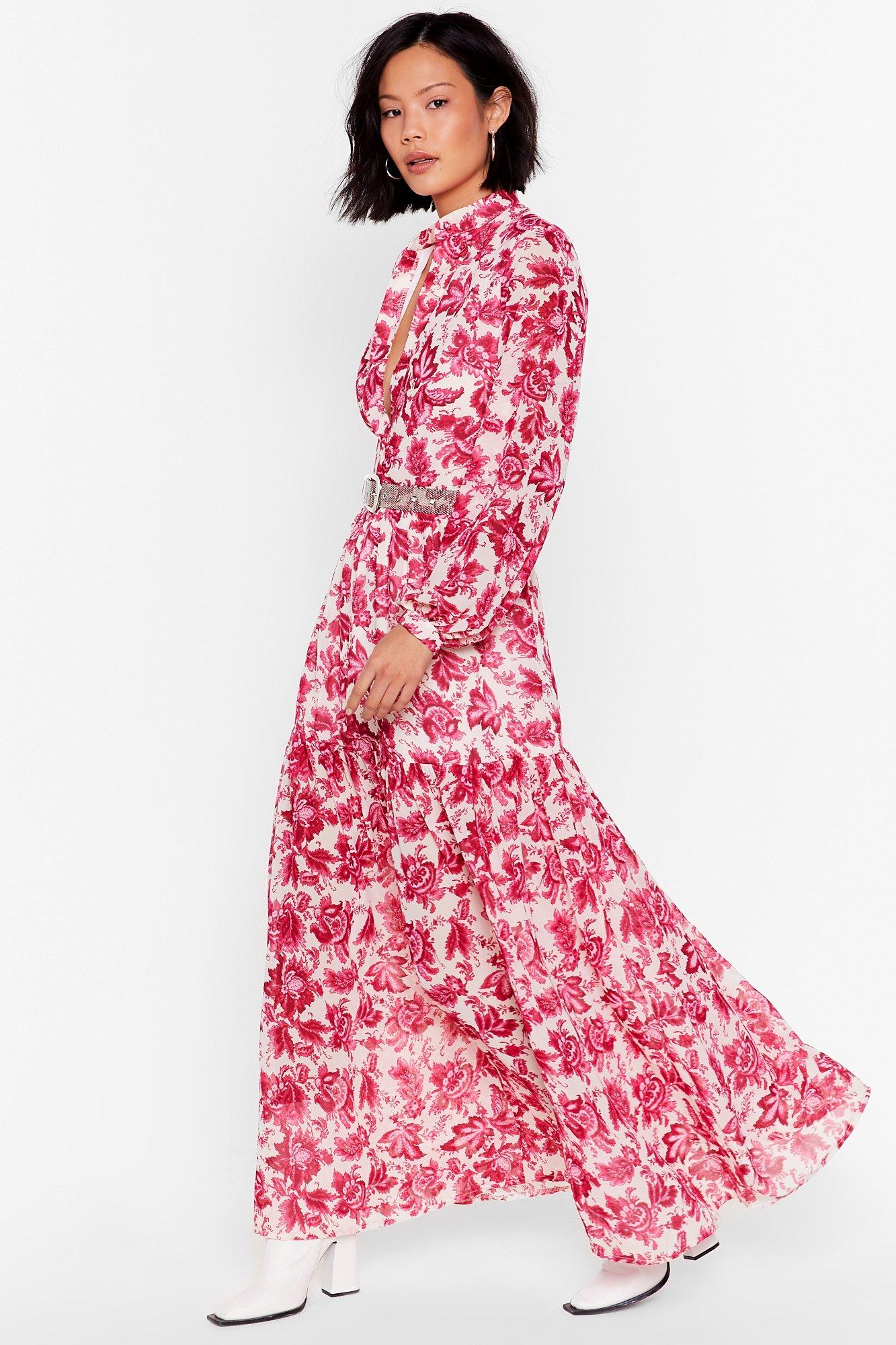 pink paisley maxi dress
