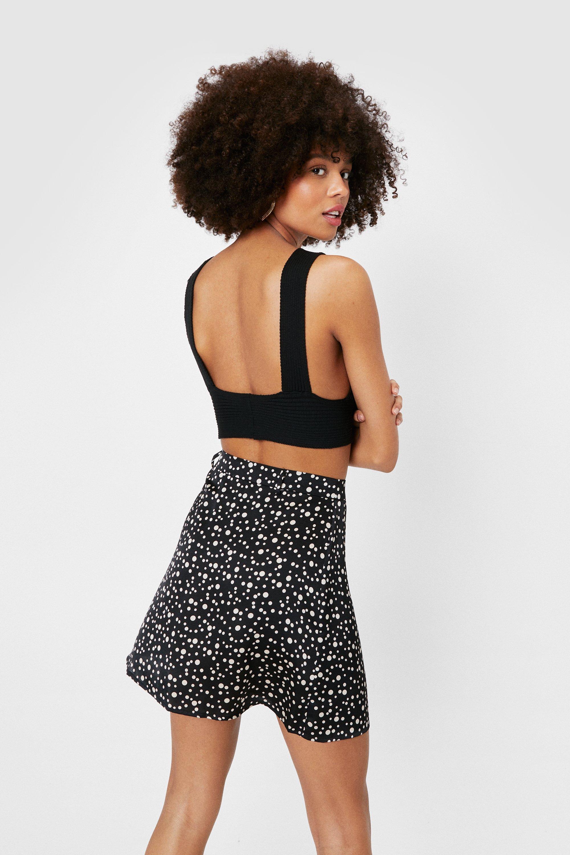 polka wrap skirt
