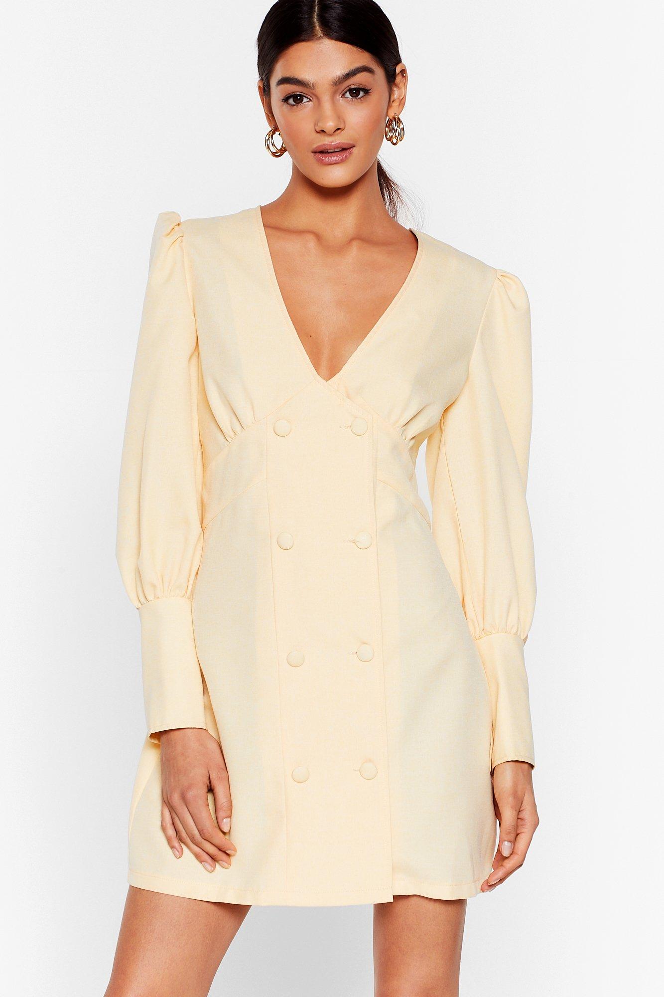 lemon blazer dress