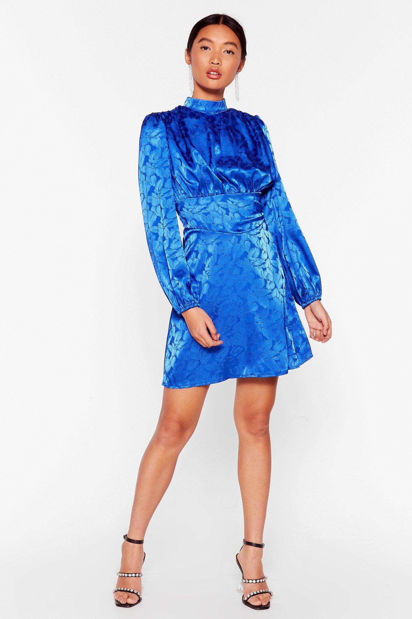 jacquard mini dress