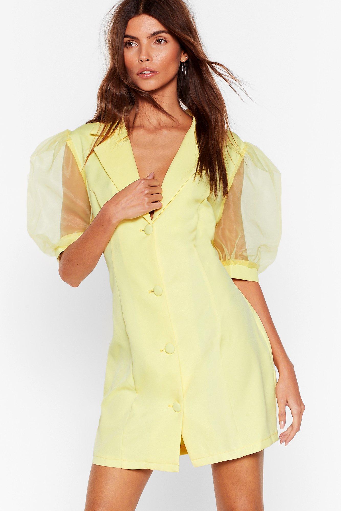 lemon blazer dress