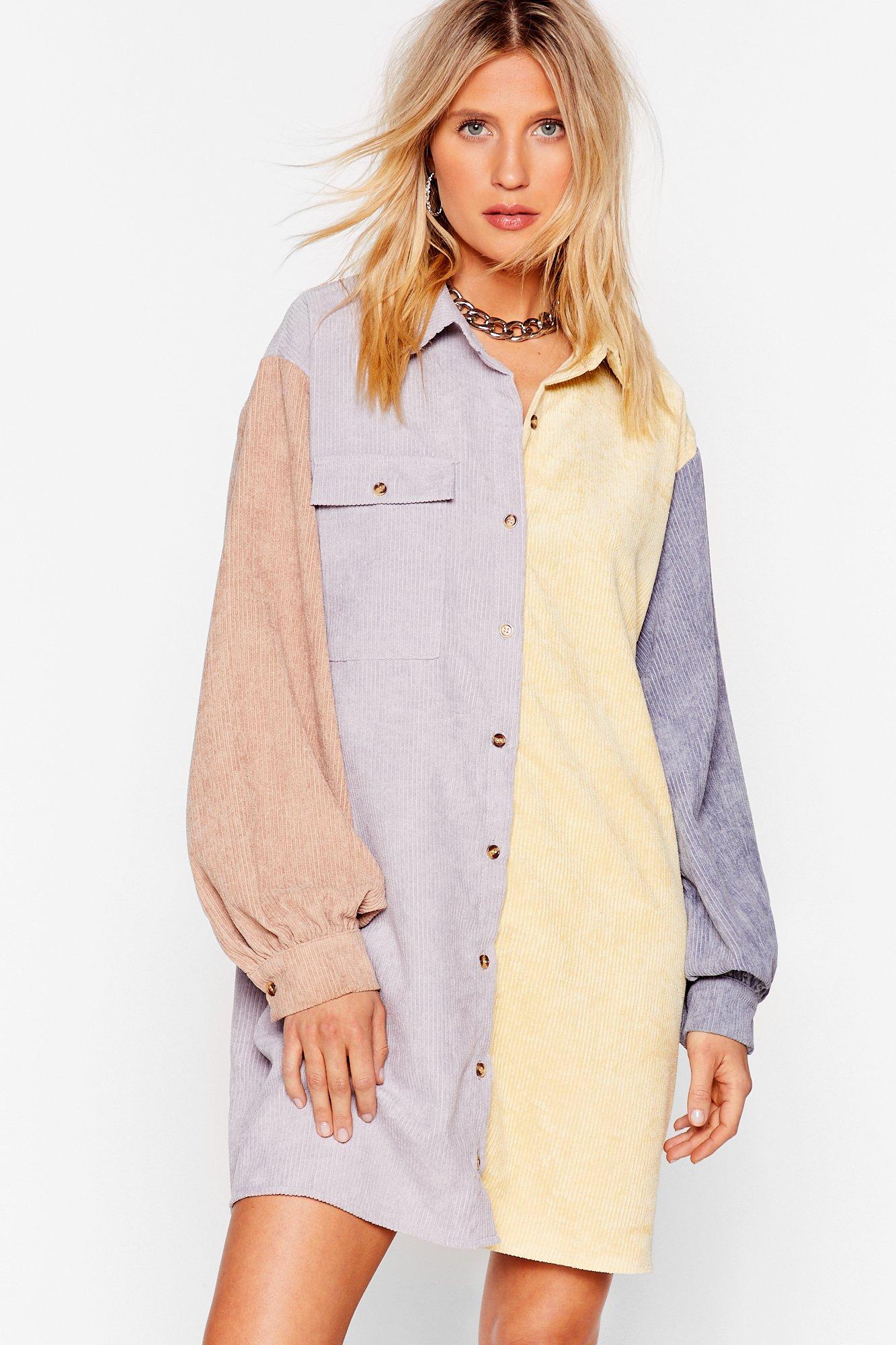 corduroy shirt dress