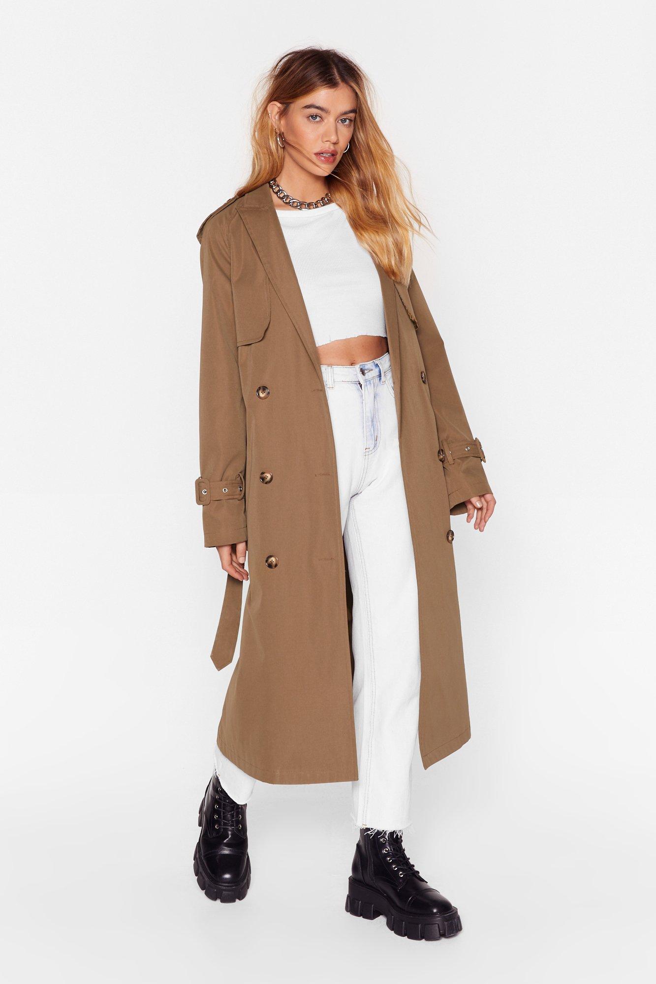 double breasted duster coat