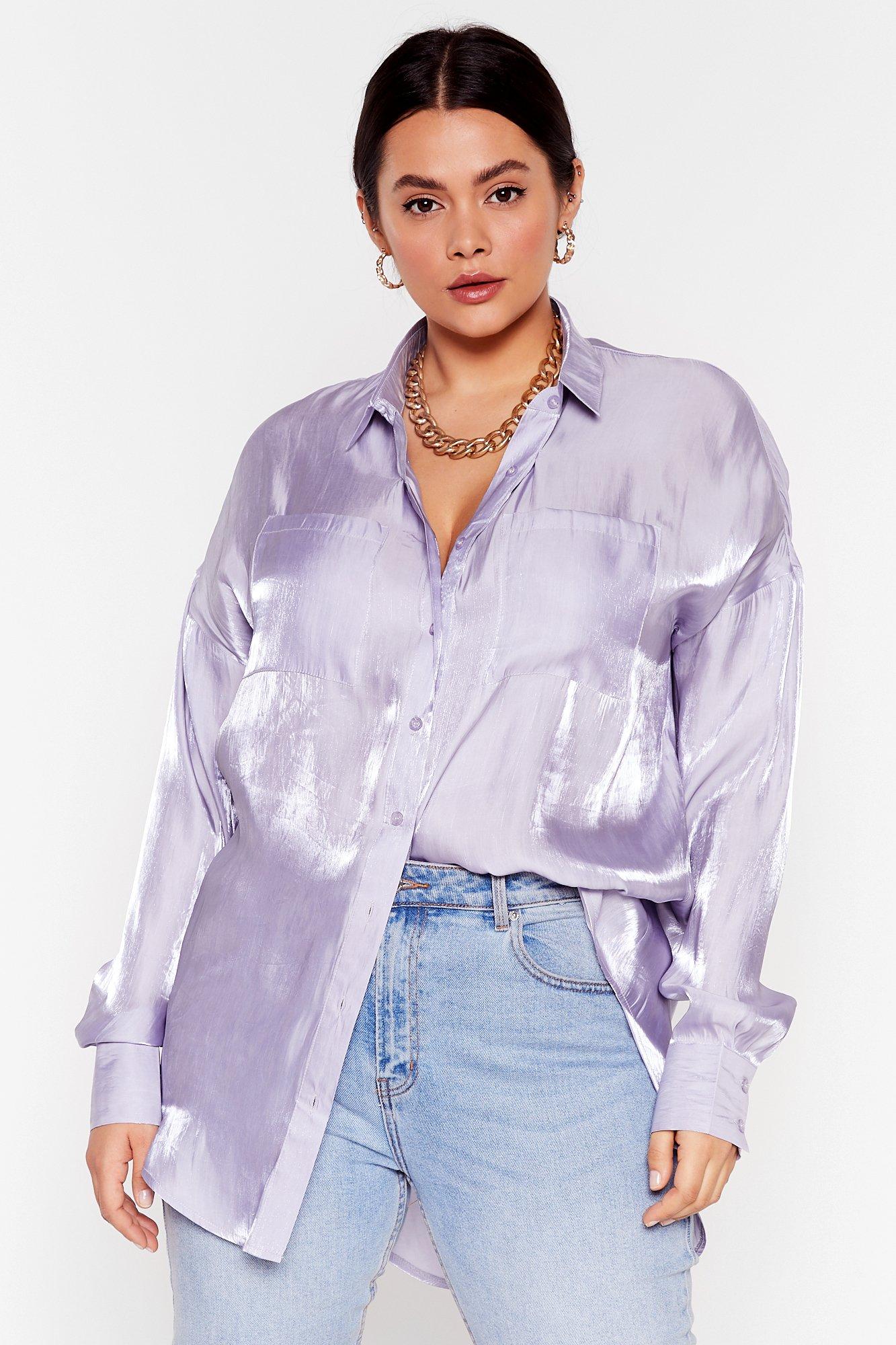 plus satin shirt