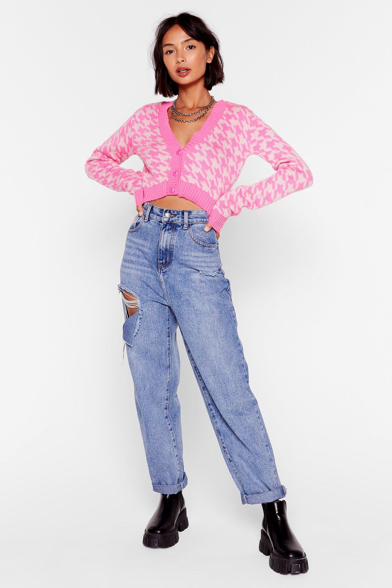 nasty gal pink cardigan